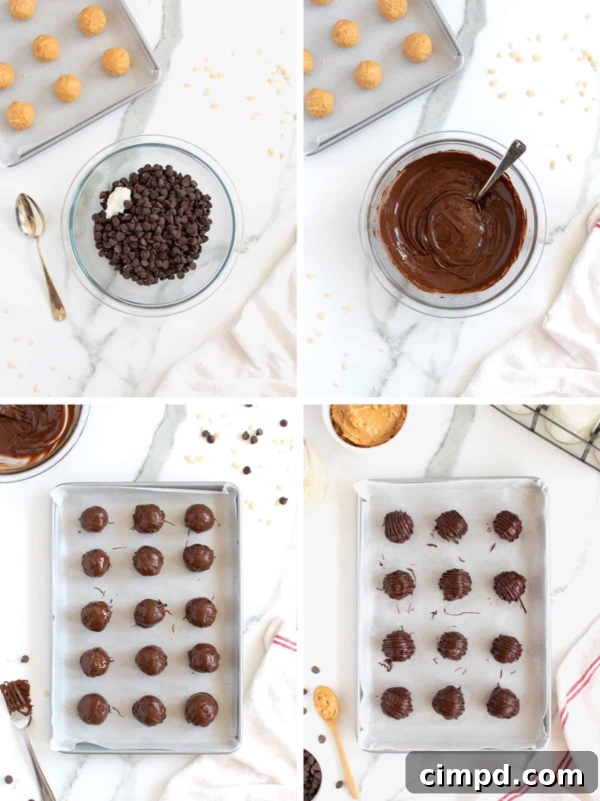 Chocolate Peanut Butter Balls by The BakerMama