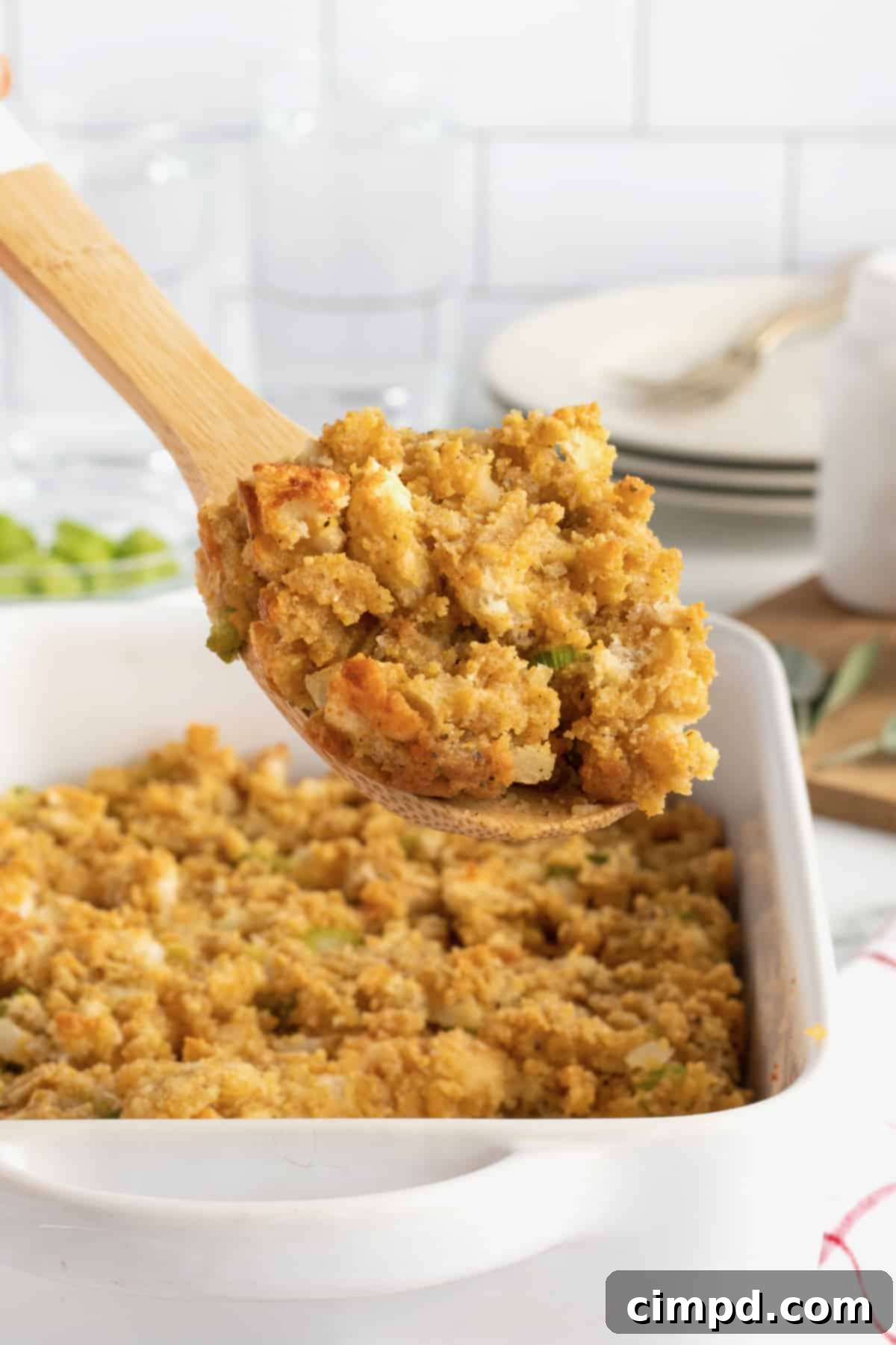 Homemade Cornbread Dressing, a beloved family recipe for holidays