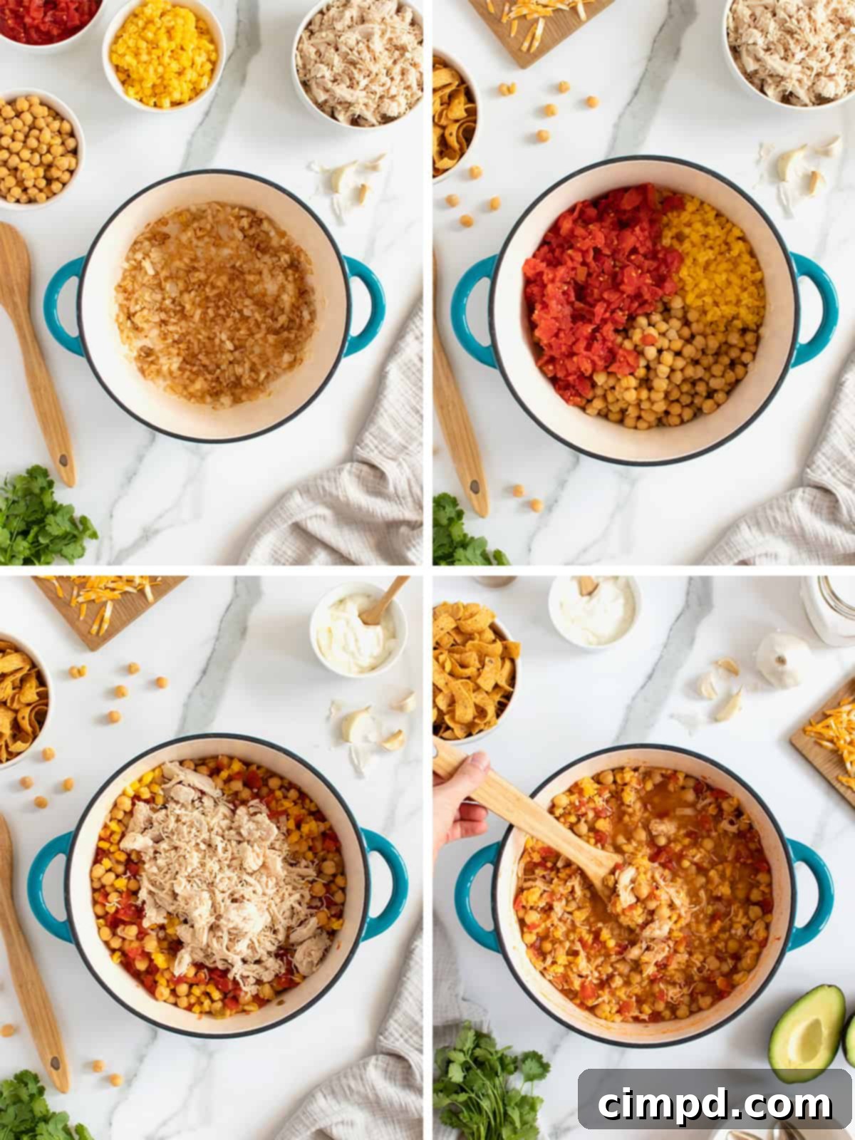 Step-by-step cooking process of Easy Chicken Chili