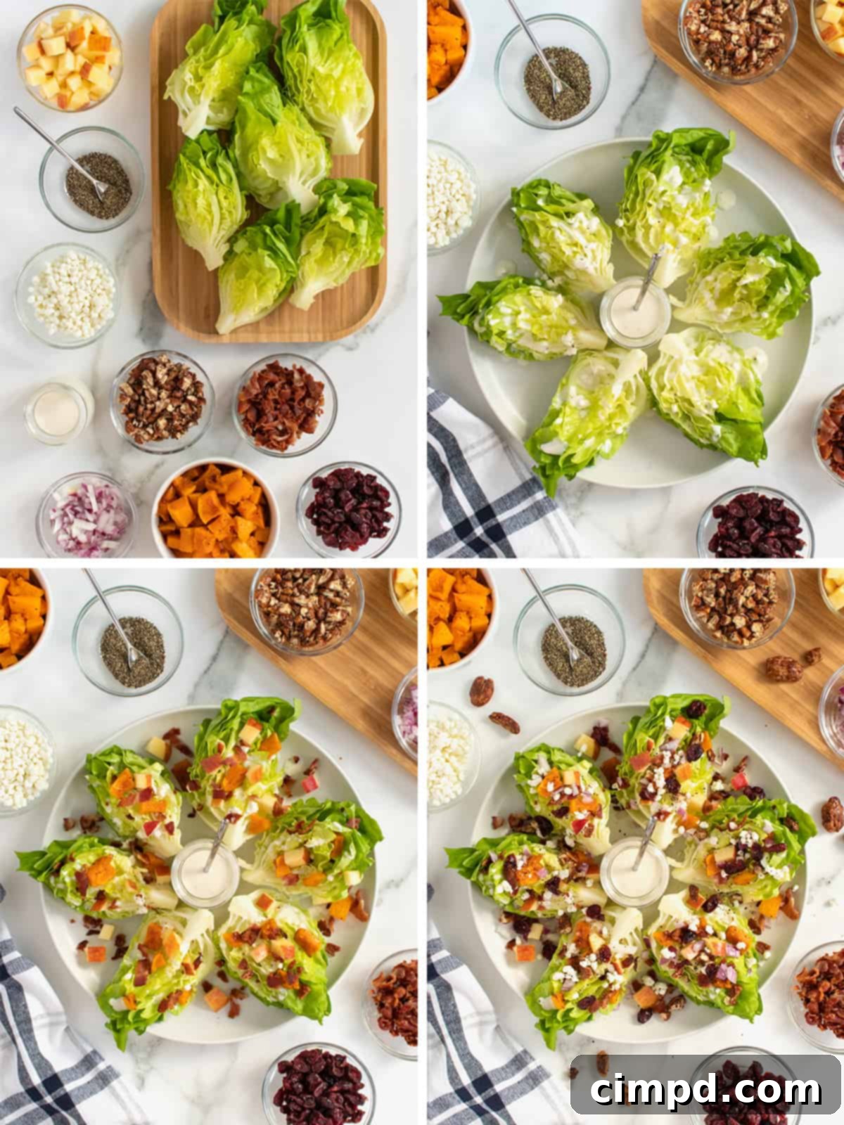 How to Make Mini Fall Wedge Salads by The BakerMama