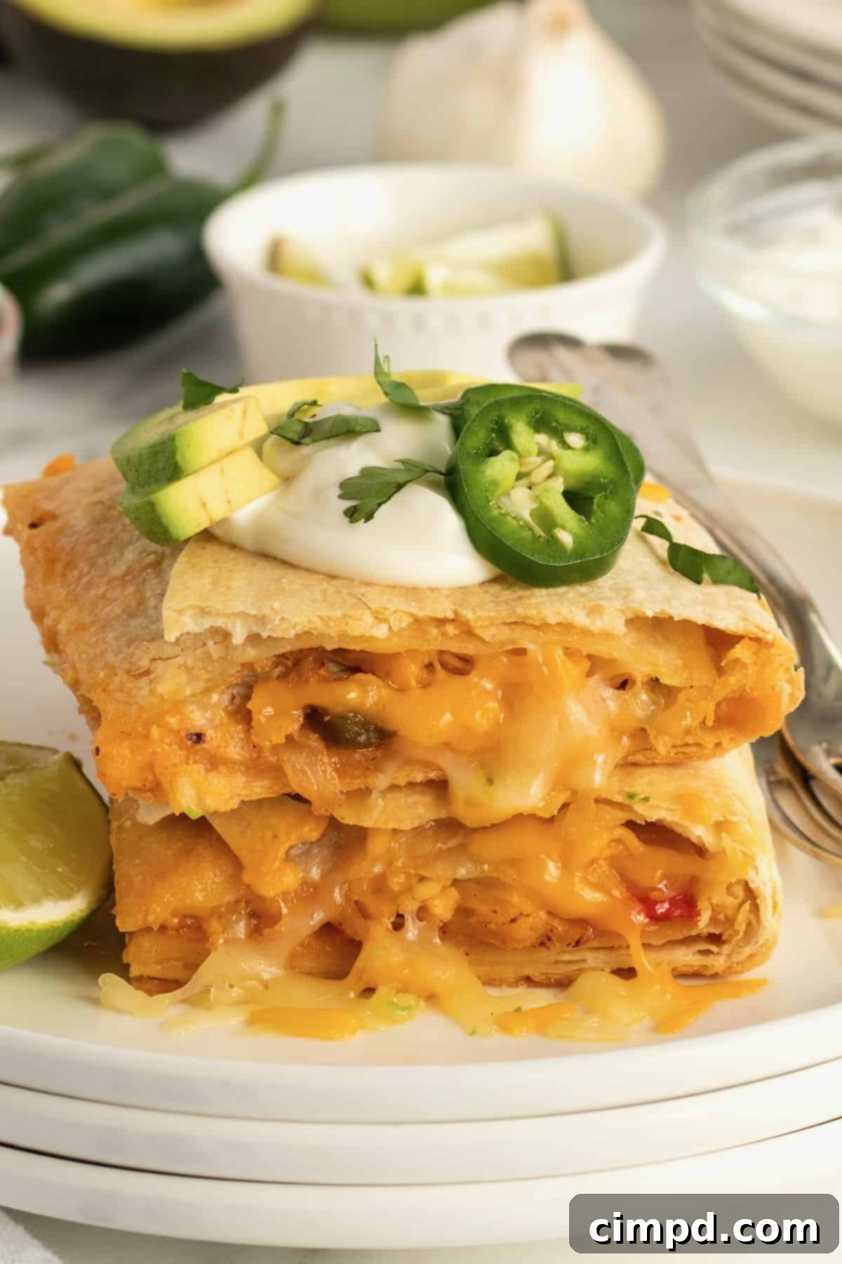 Chicken Fajita Sheet Pan Melts 9 Finished Chicken Fajita Sheet Pan Quesadilla beautifully presented with various toppings