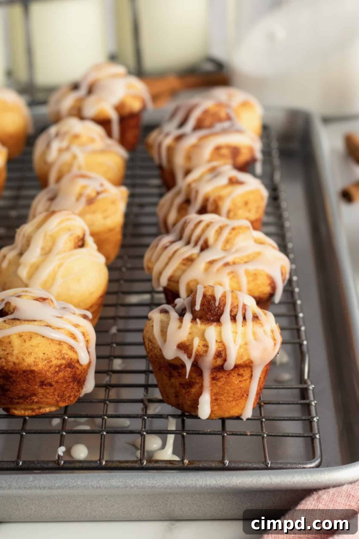 Bite-Sized Cinnamon Swirls 3 Mini Cinnamon Rolls by The BakerMama