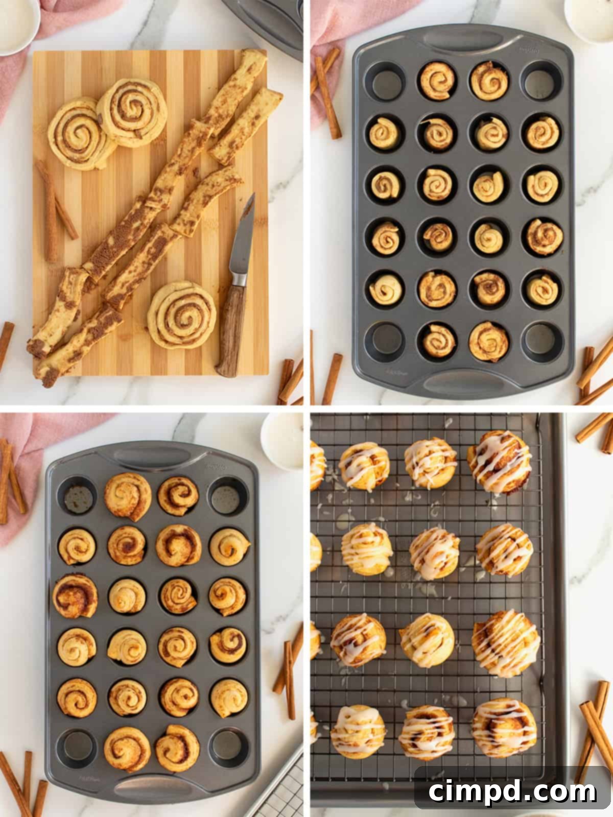 Bite-Sized Cinnamon Swirls 6 How to Make Mini Cinnamon Rolls