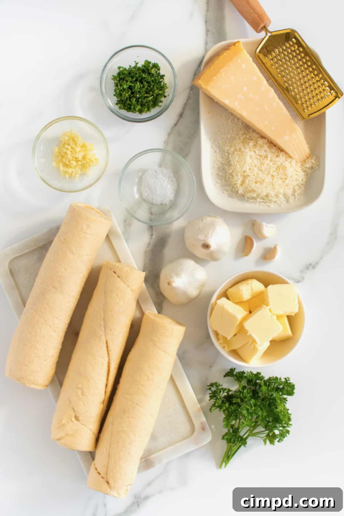 Garlic Parmesan Herb Cruffins by The BakerMama