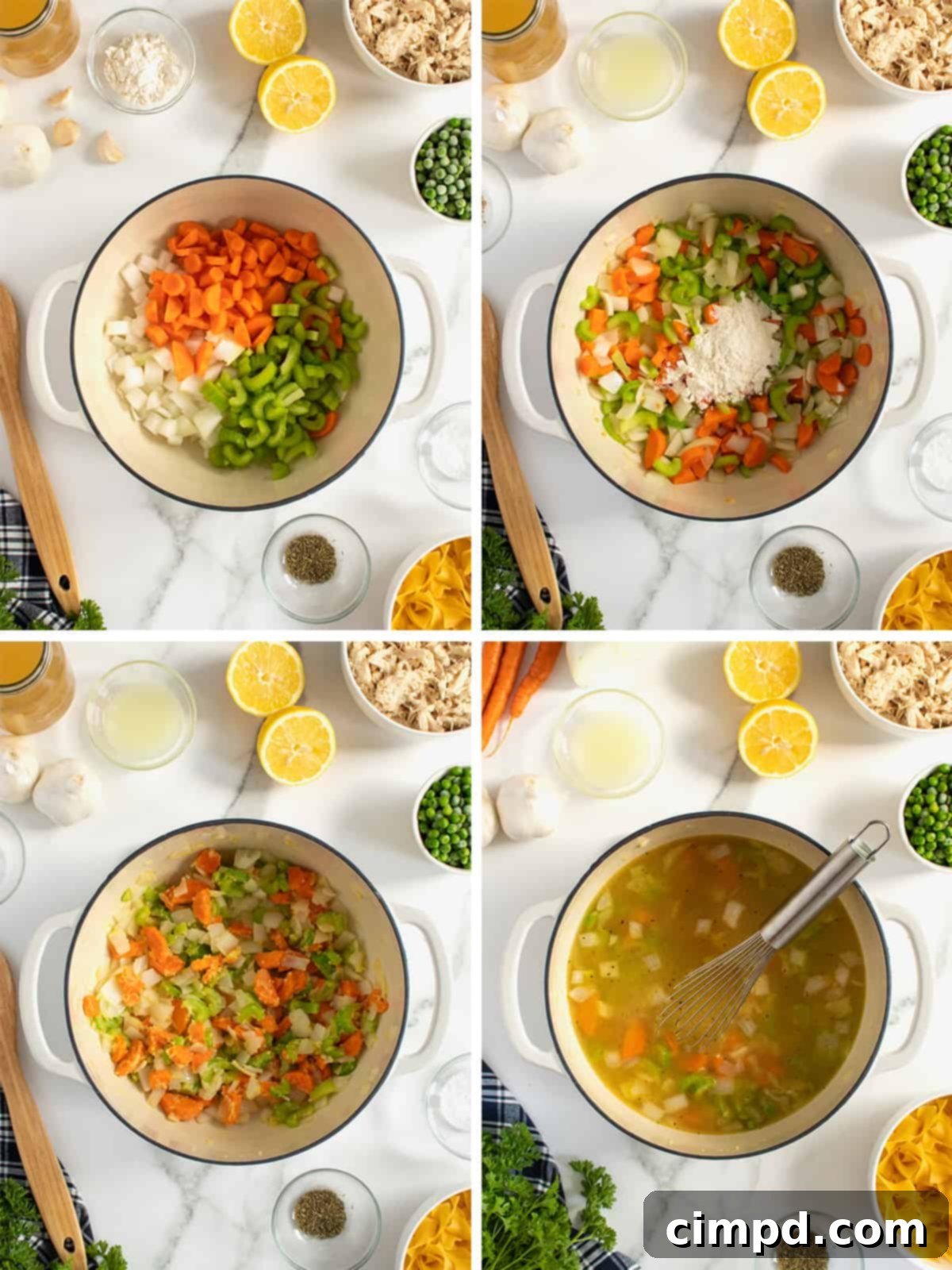 Homemade Chicken Noodle Comfort 5 How to Make Homemade Chicken Noodle Soup by The BakerMama