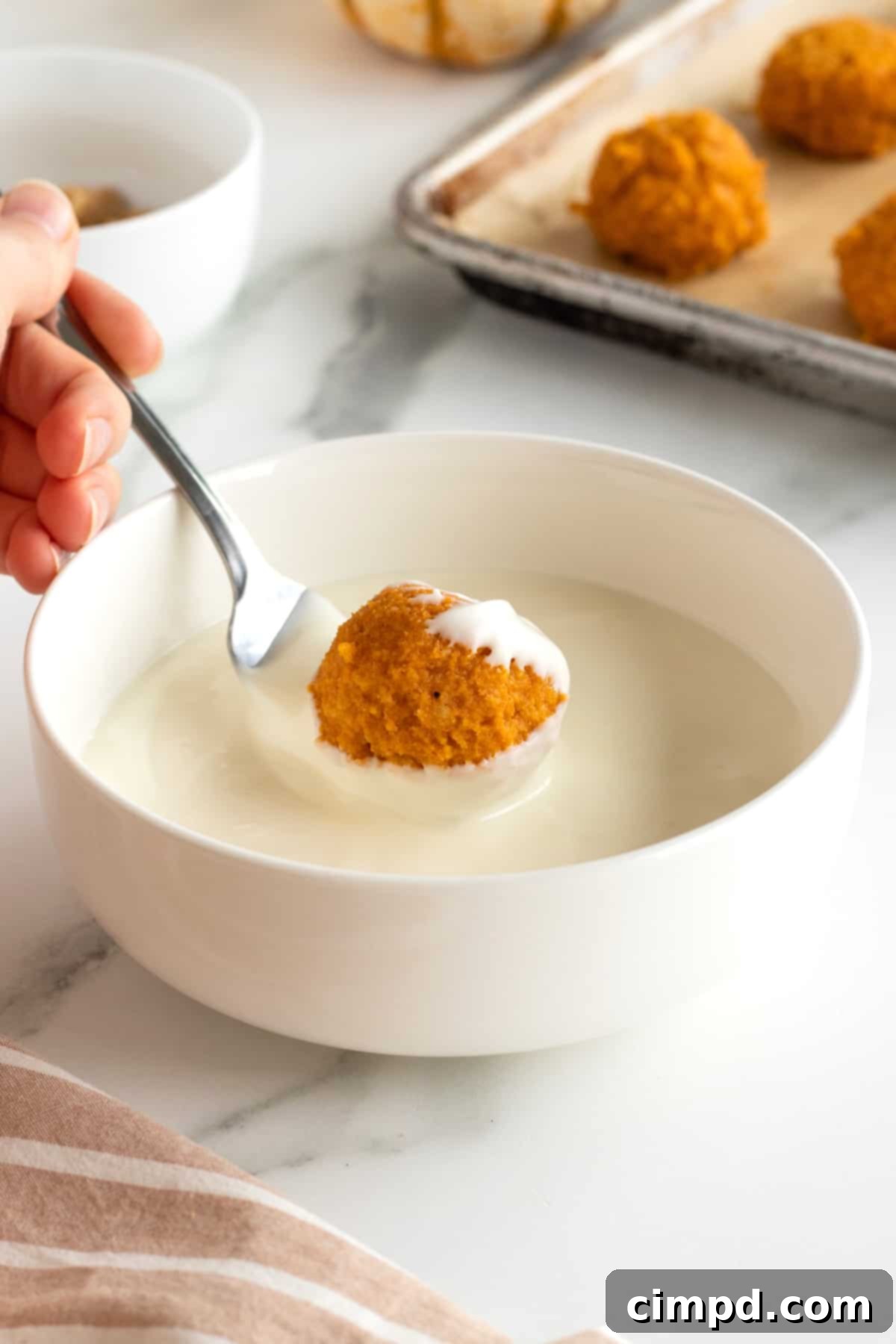 How to Dip Pumpkin Pie Balls in Candy Coating