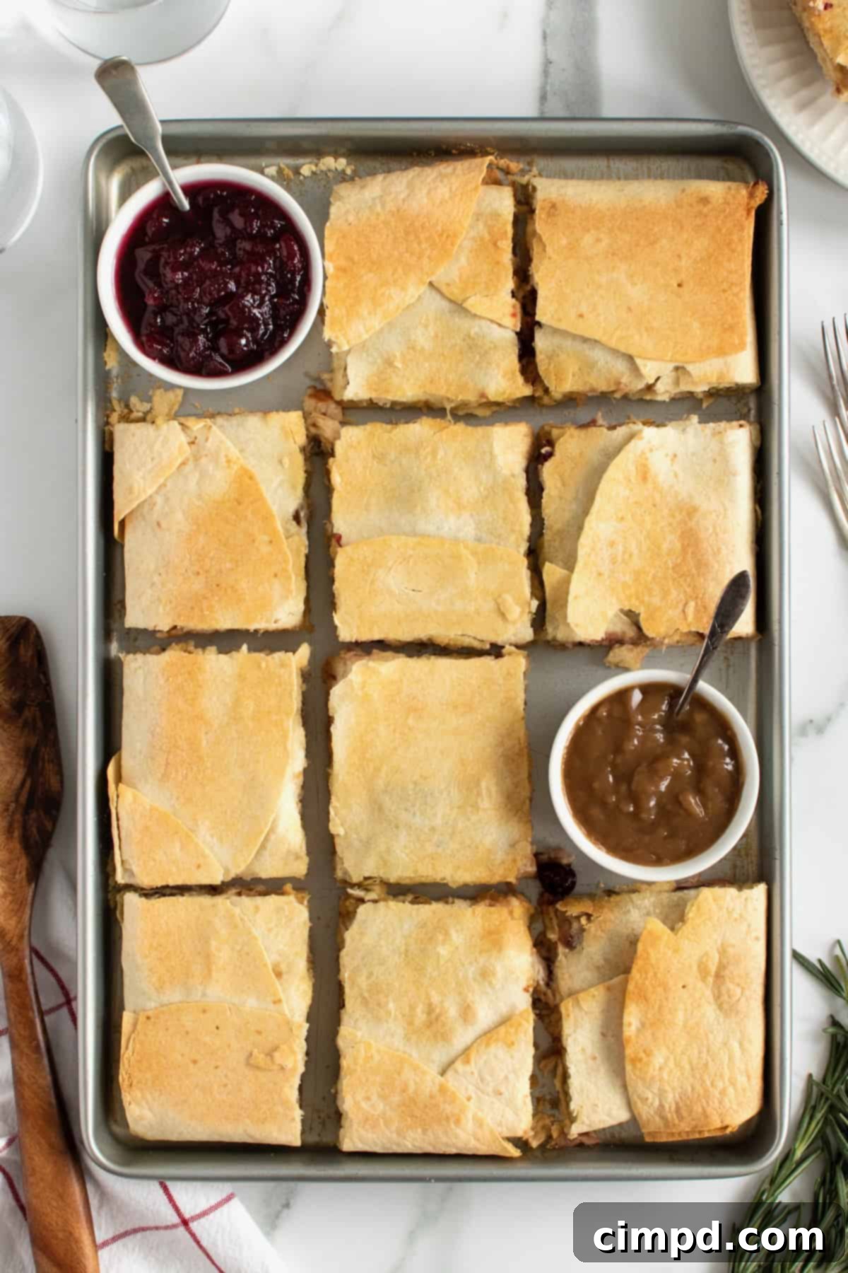 Thanksgiving Leftovers Sheet Pan Quesadilla by The BakerMama