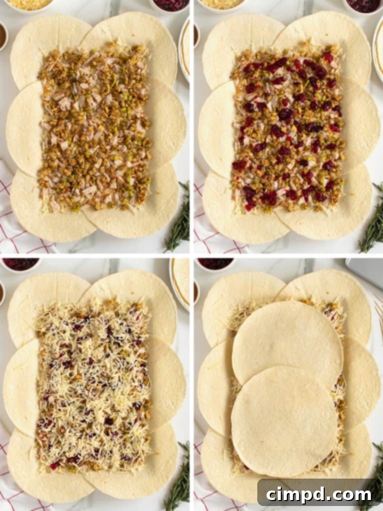 Thanksgiving Leftovers Sheet Pan Quesadilla by The BakerMama