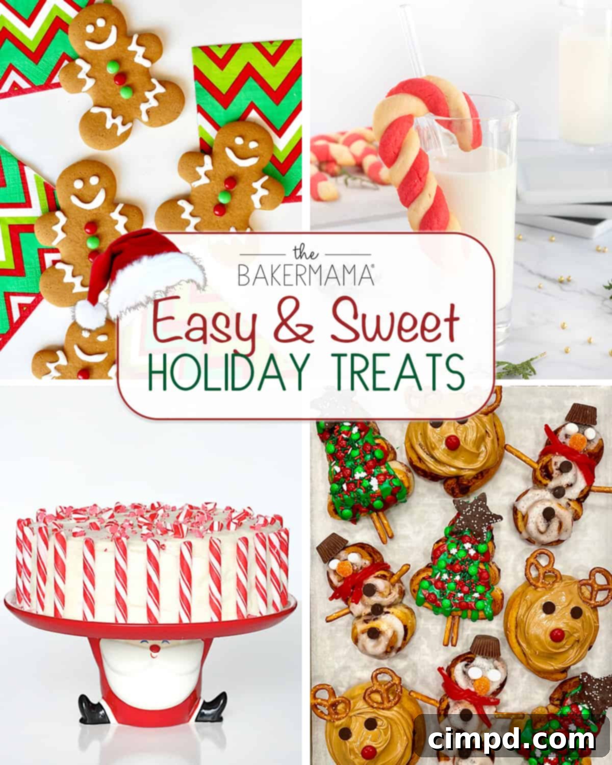 An assortment of Easy and Sweet Holiday Treats, including cookies, candies, and other festive desserts.