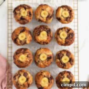 Cinnamon Swirled Banana Muffins by The BakerMama