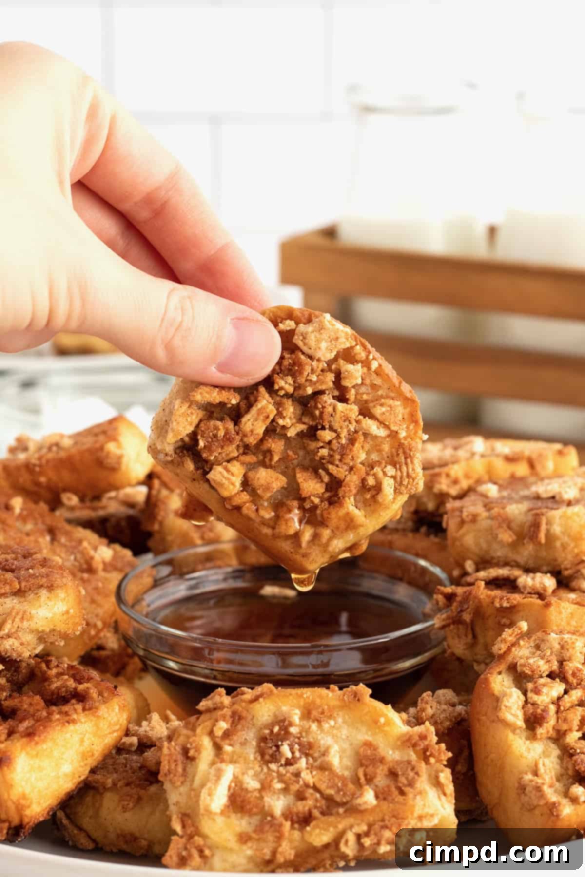 Cinnamon Toast Crunch French Toast Poppers 3 Cinnamon Toast Crunch French Toast Bites by The BakerMama