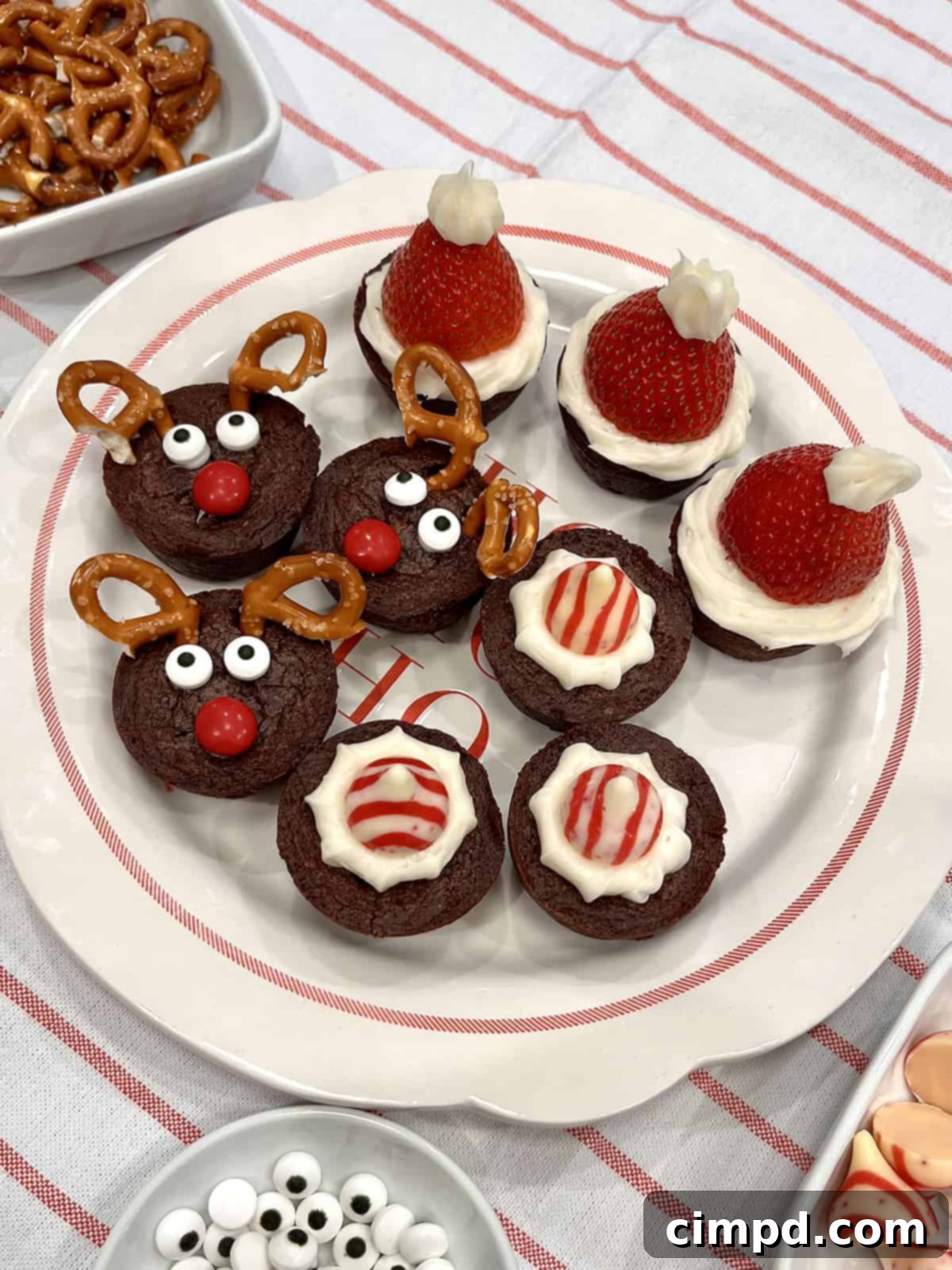 Festive Fudgy Bites 2 Delightful Holiday Cheer Brownie Bites by The BakerMama