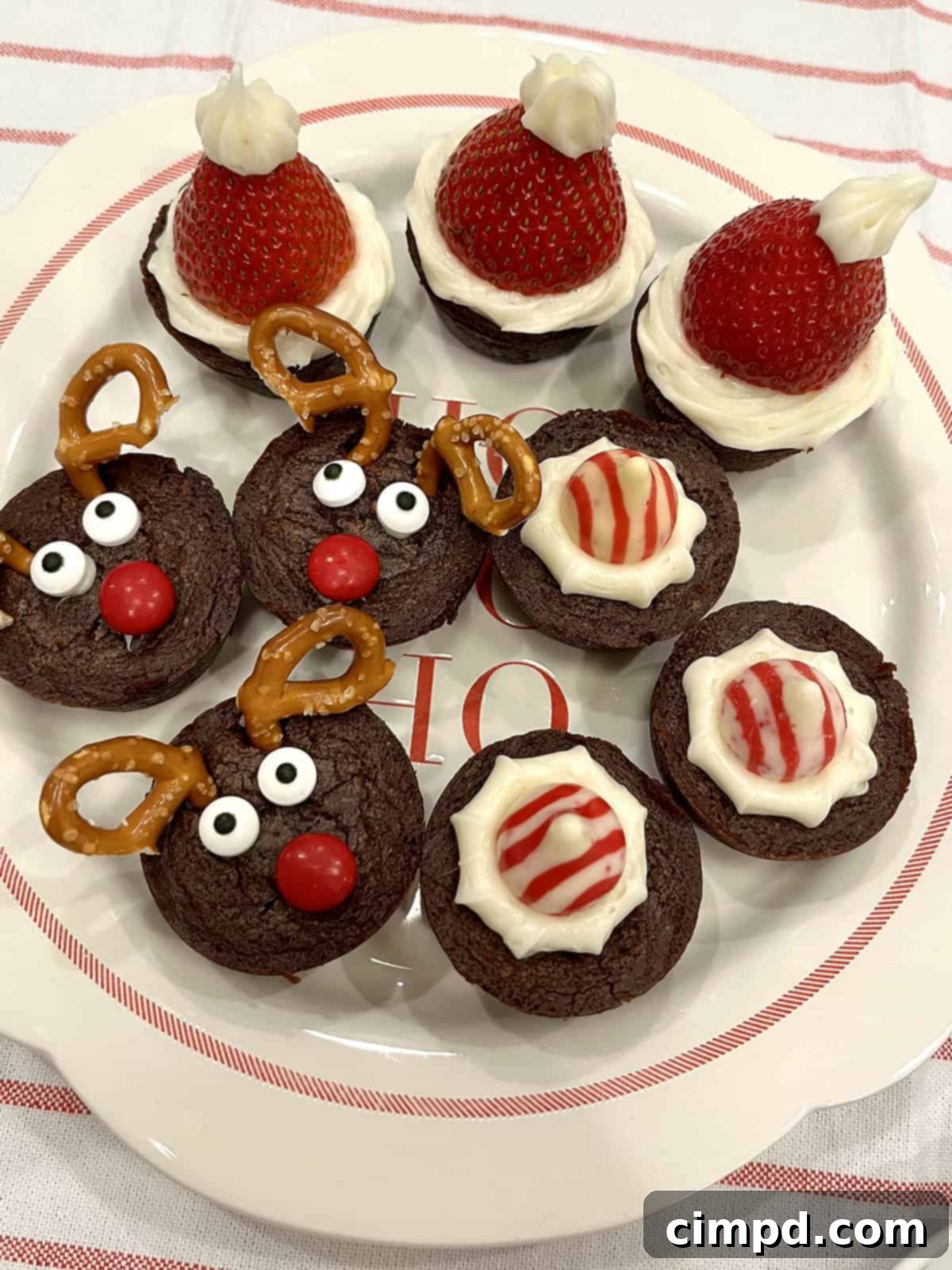 Festive Fudgy Bites 4 Assortment of Holiday Cheer Brownie Bites by The BakerMama