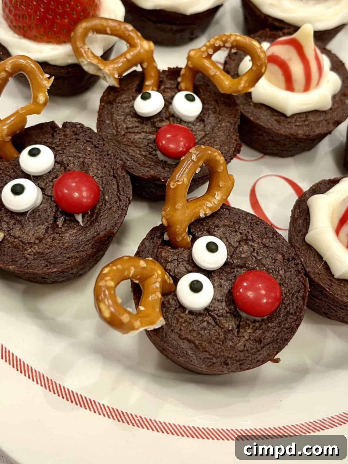 Festive Fudgy Bites 7 Rudolph the Red-Nosed Reindeer Brownie Bites