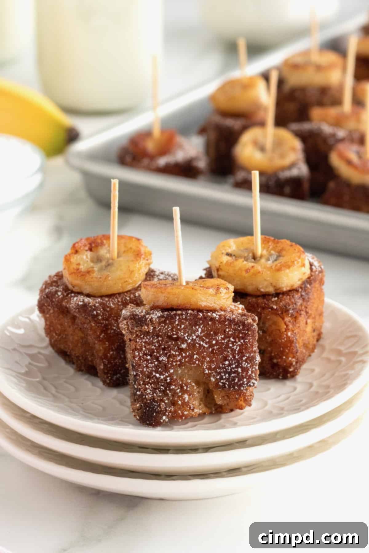 Banana Bread French Toast Bites by The BakerMama