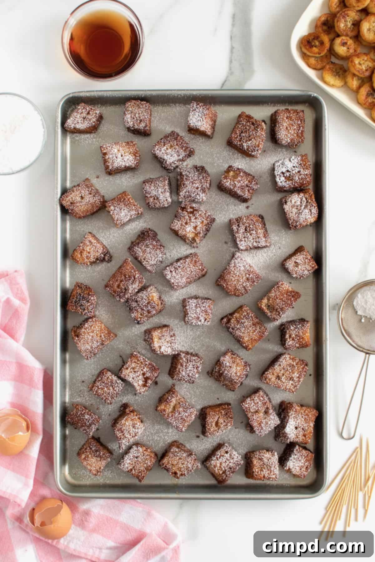 Banana Bread French Toast Bites by The BakerMama