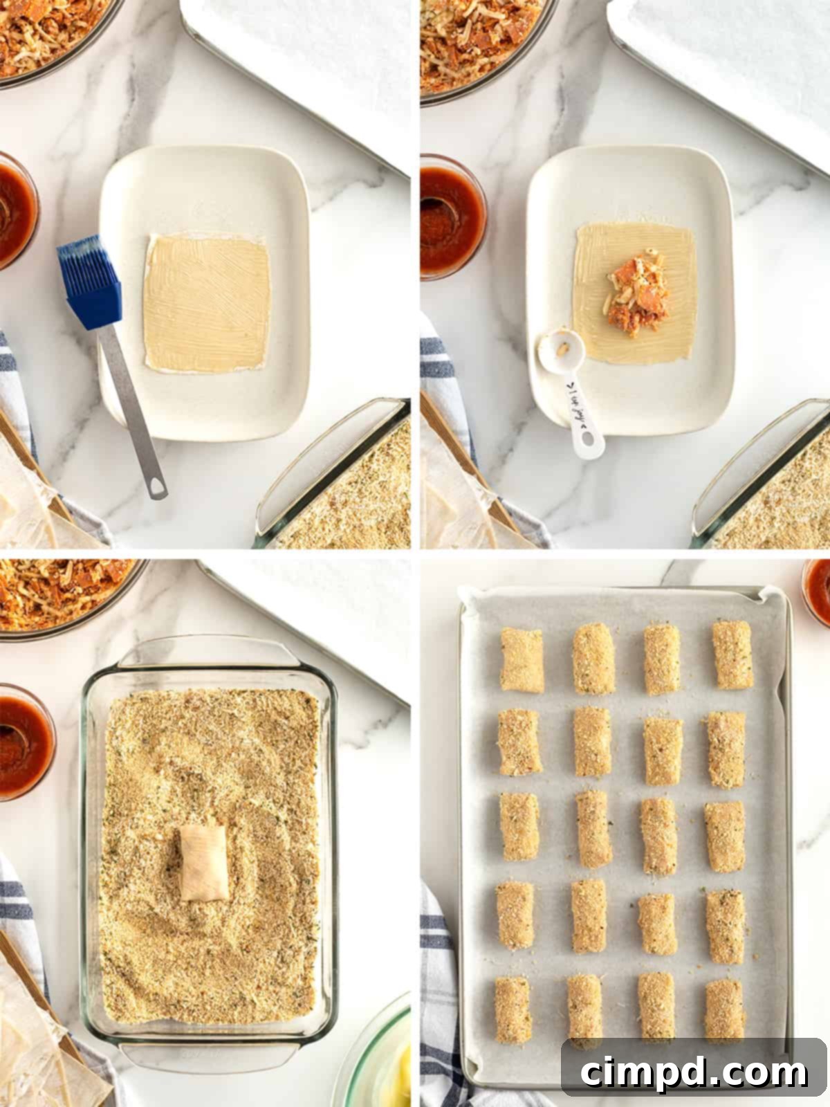 Freshly baked, golden-brown pepperoni pizza pocket bites cooling on a wire rack.