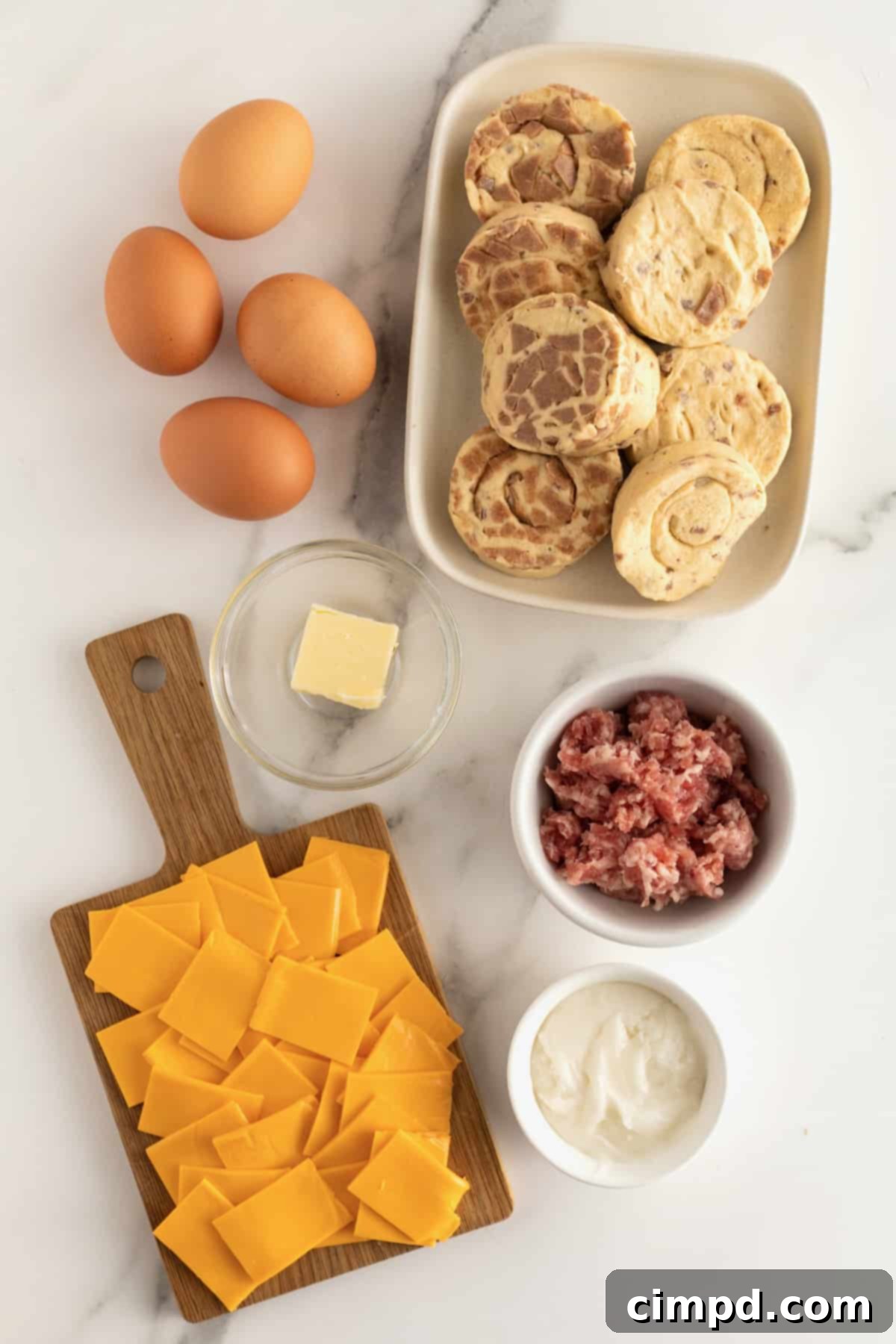 Cinnamon Roll Breakfast Sandwich Bites by The BakerMama