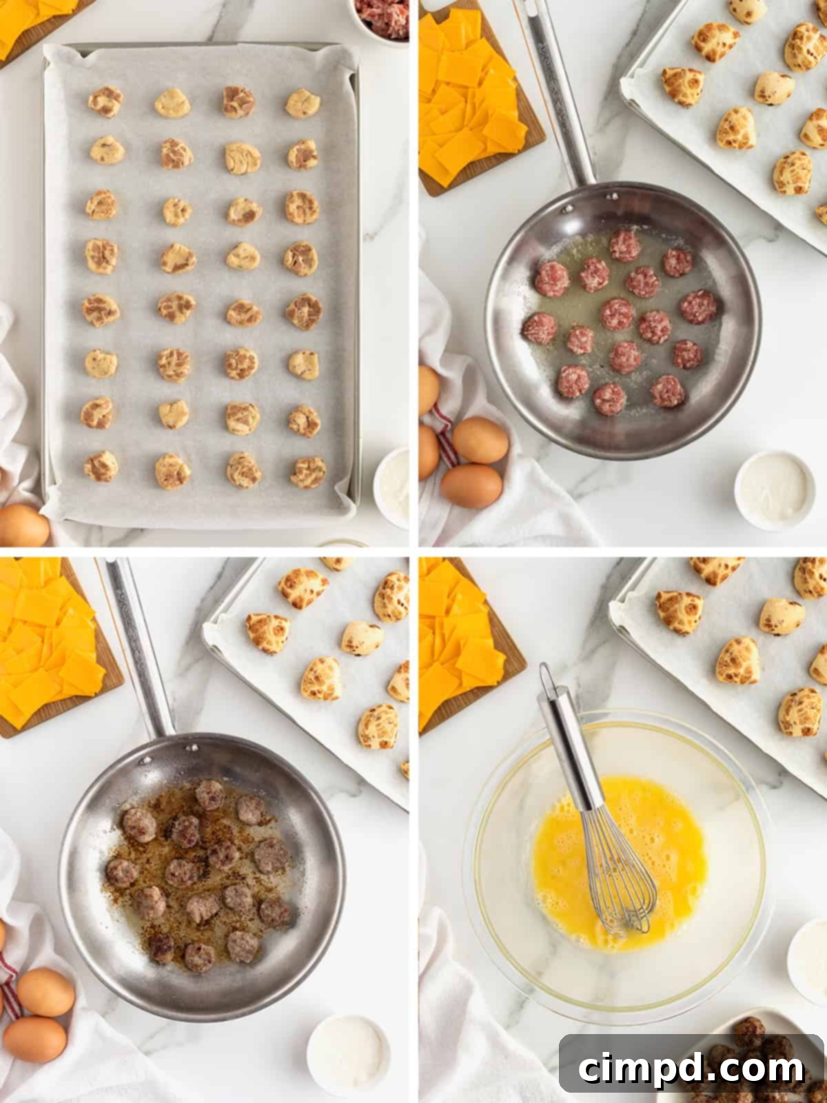 Cinnamon Roll Breakfast Sandwich Bites by The BakerMama