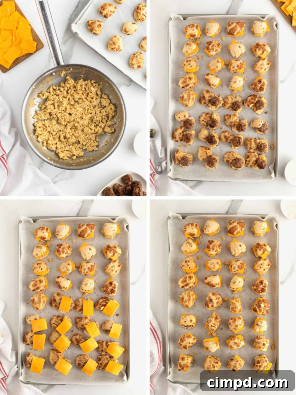 Cinnamon Roll Breakfast Sandwich Bites by The BakerMama