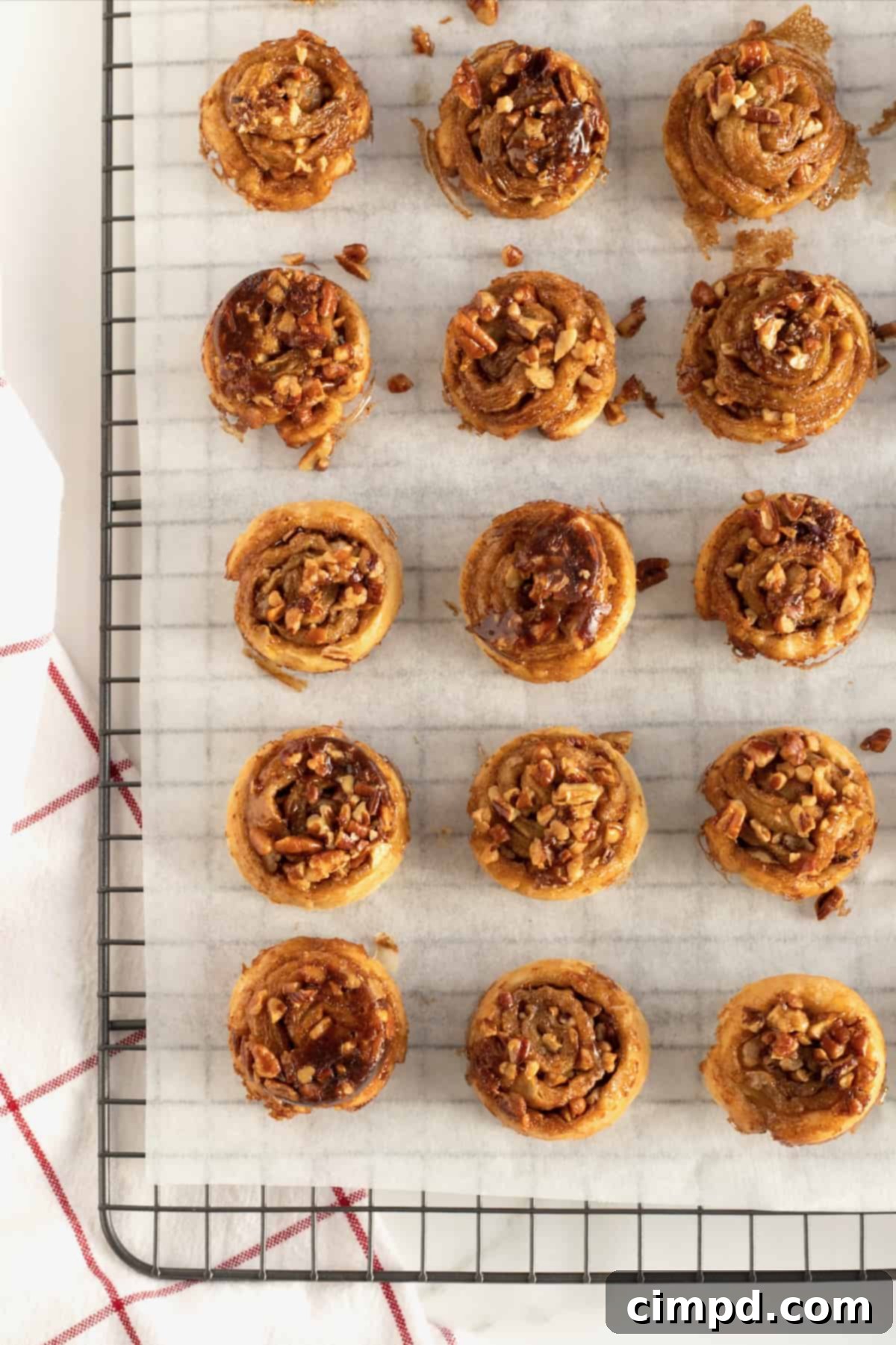 Gooey Sticky Bun Bites 4 The BakerMama's Sticky Bun Bites ready to be baked