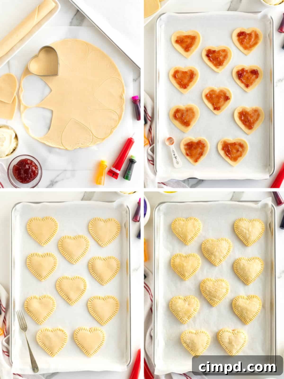 Step-by-step guide to making Conversation Heart Pop Tarts