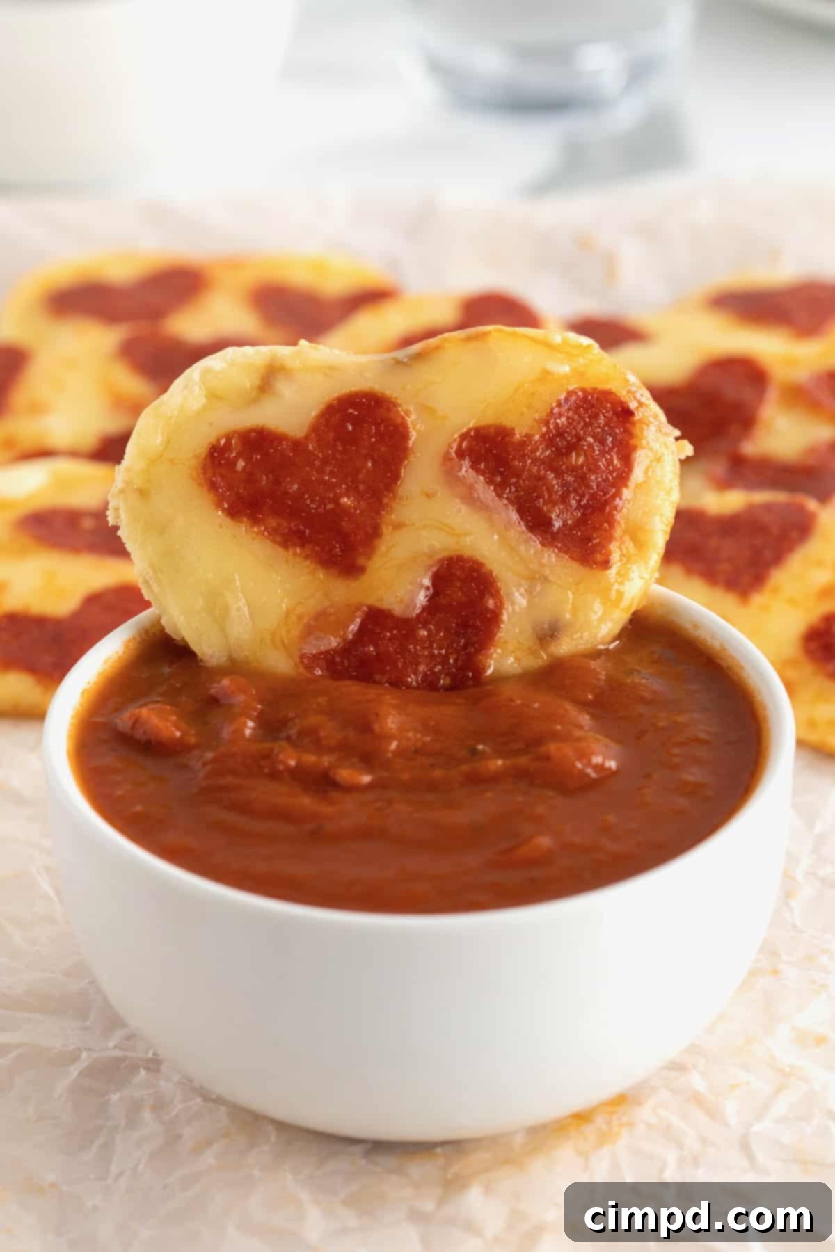 Heart Shaped Tortilla Pizzas by The BakerMama