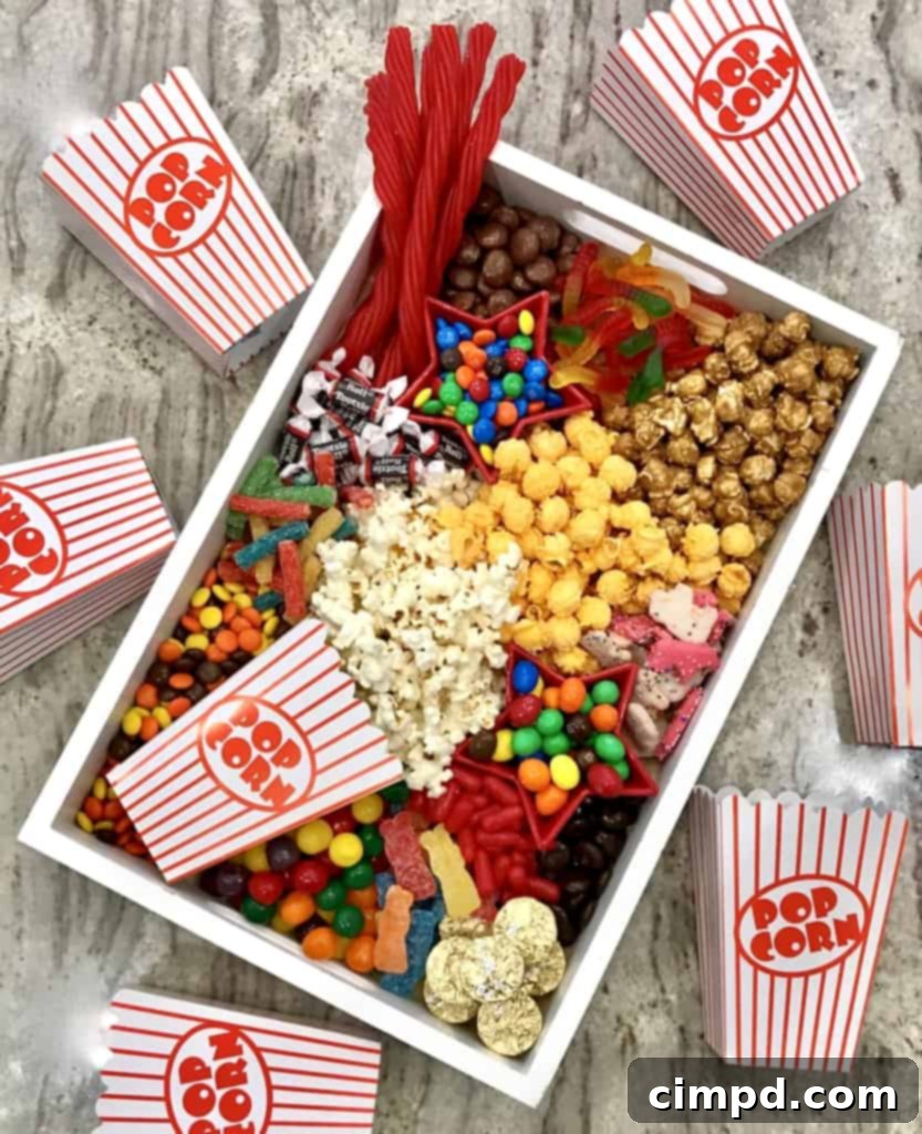 Ultimate Movie Night Popcorn & Candy Board