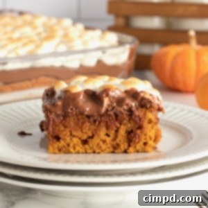 Pumpkin S'mores Snack Cake by The BakerMama