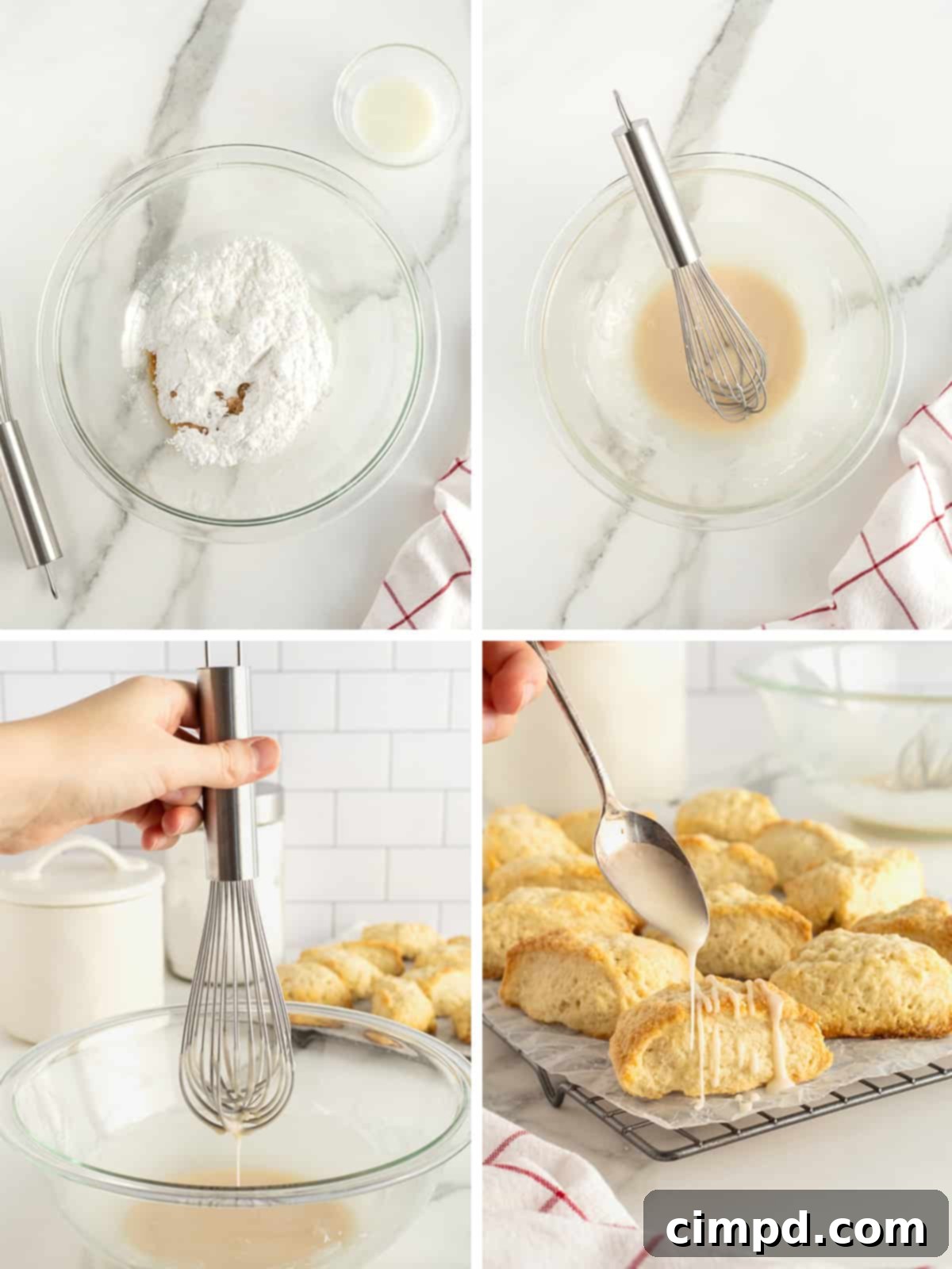 How to Make a Simple Icing by The BakerMama - Finished Drizzled Desserts