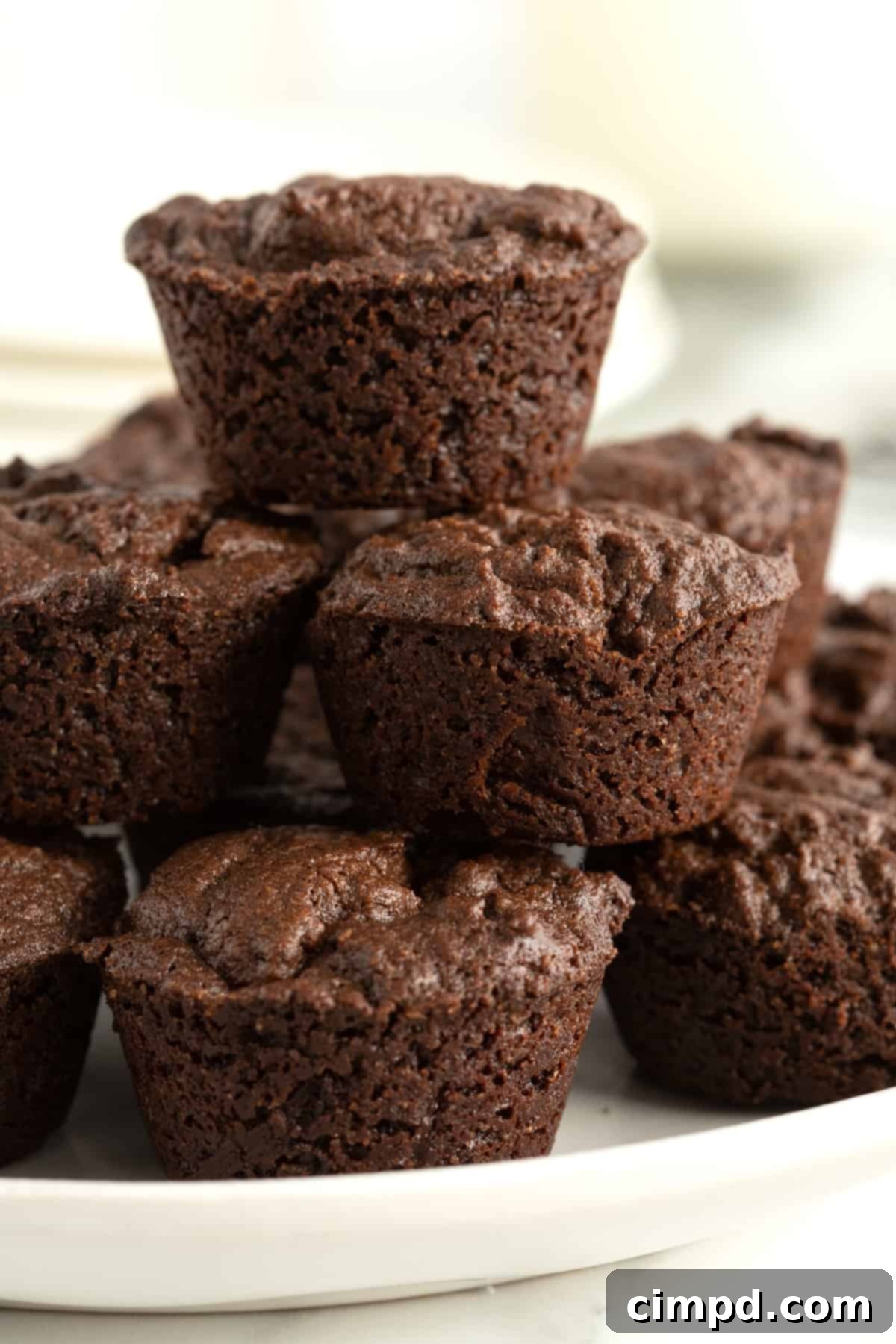 Easy Fudgy Brownie Bites 9 A vibrant close-up of a finished brownie bite, showcasing its moist interior and perfect top.