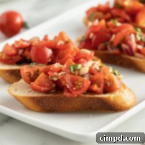 Classic Tomato Bruschetta by The BakerMama