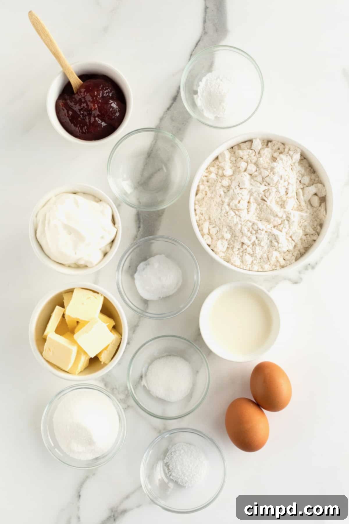 Ingredients for Scones by The BakerMama