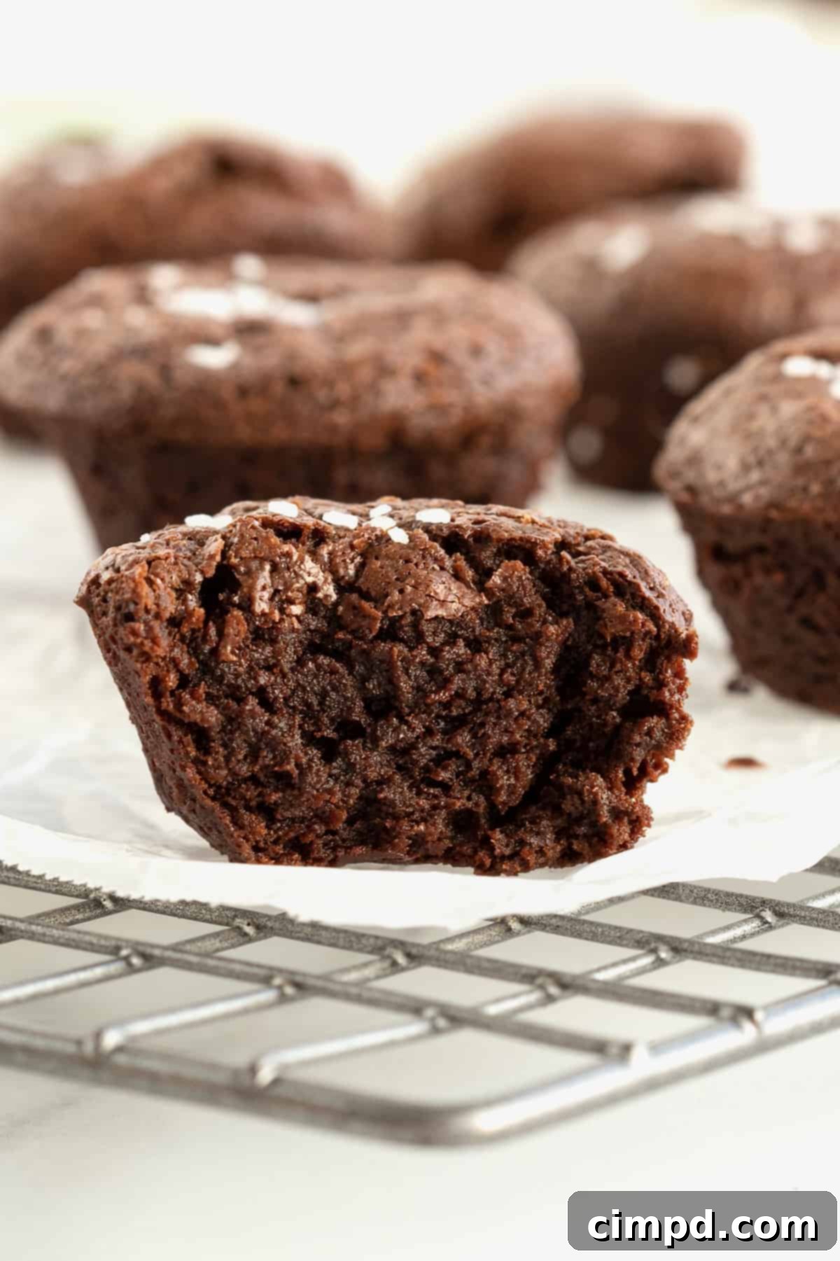 Platter of Flourless Fudge Brownie Bites, ready for serving