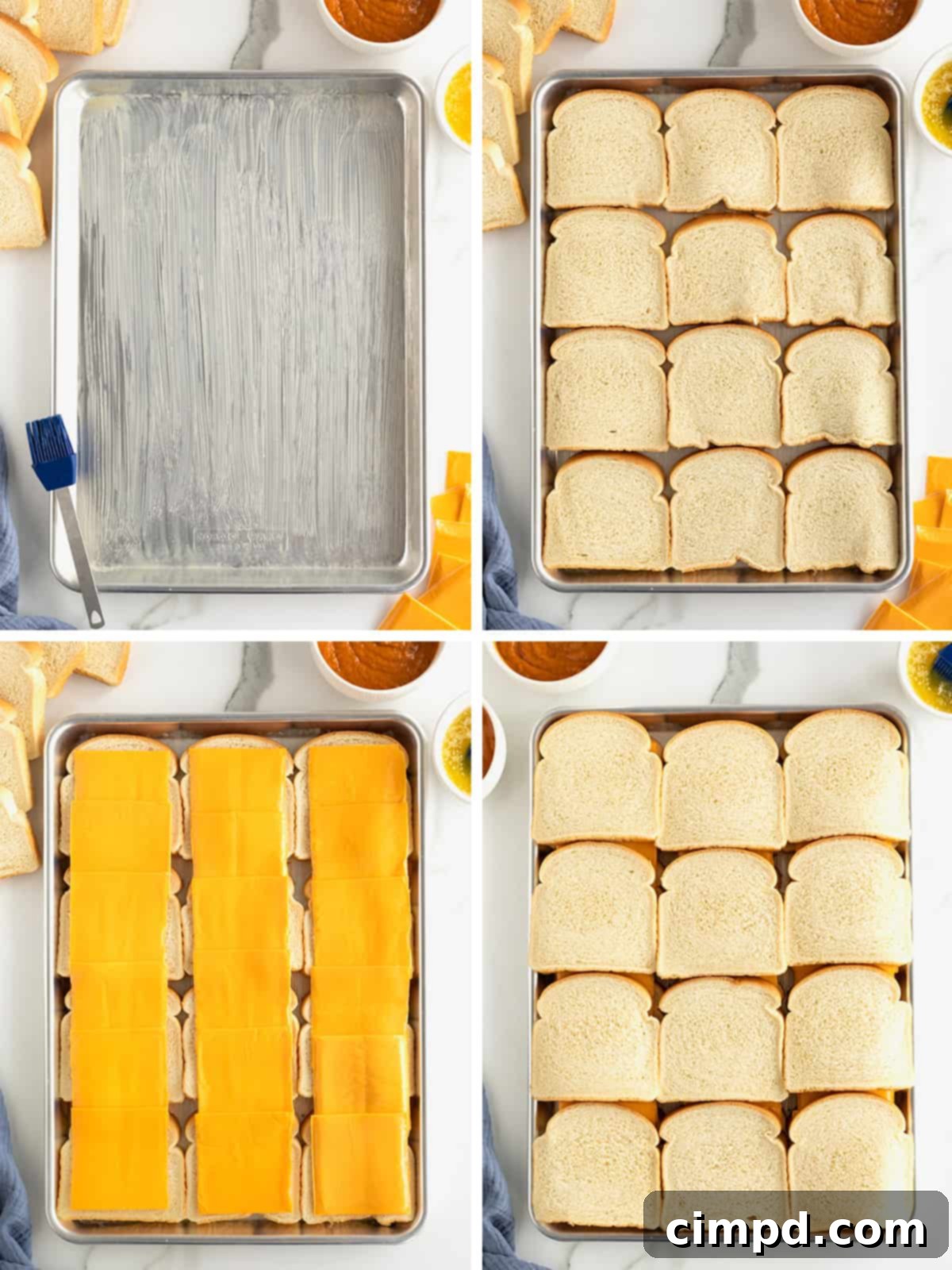 Foolproof Sheet Pan Grilled Cheese 5 Sheet Pan Grilled Cheese by The BakerMama