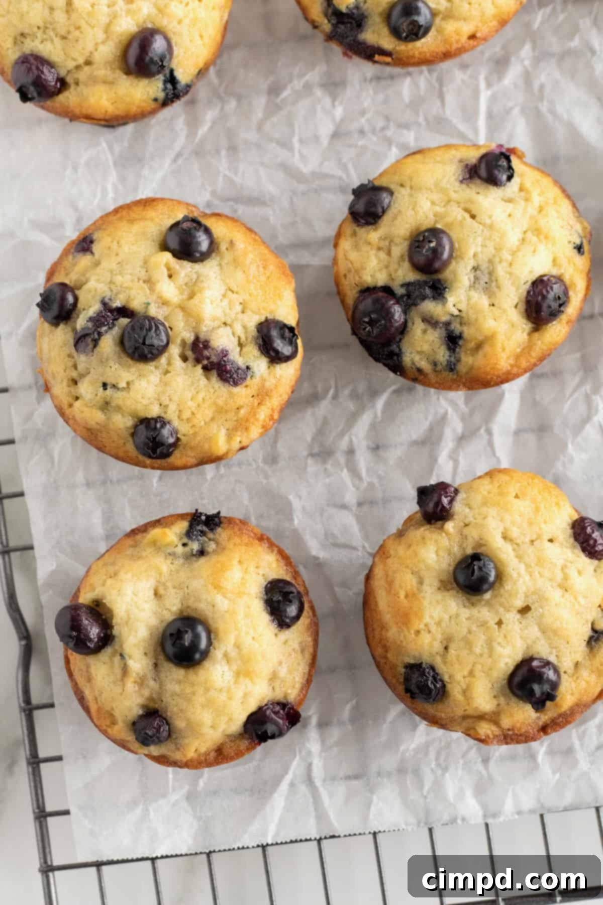 Banana Blueberry Muffins by The BakerMama