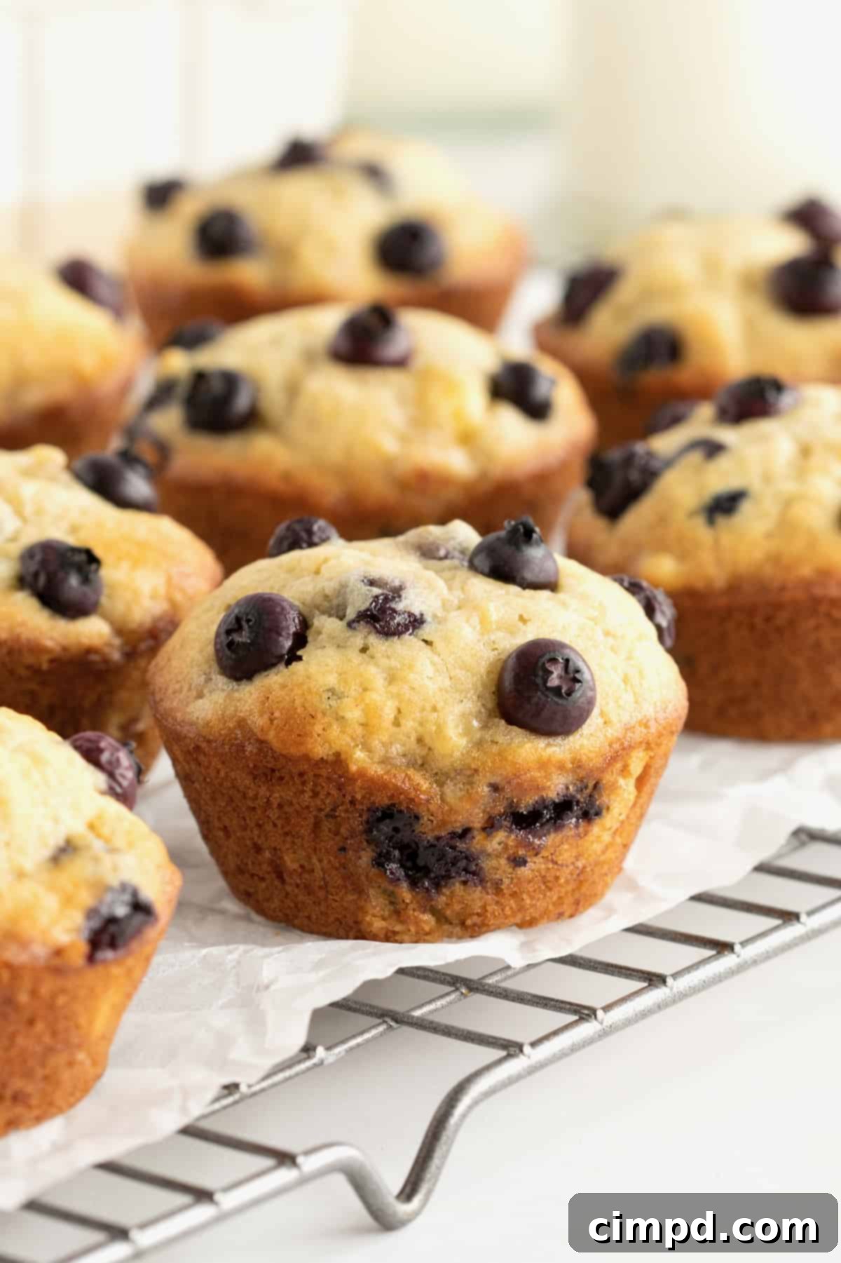 Banana Blueberry Muffins by The BakerMama