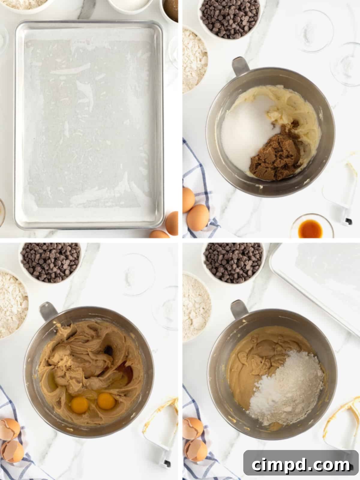 Sheet Pan Chocolate Chip Cookie Bars by The BakerMama