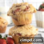 Strawberry Streusel Muffins by The BakerMama