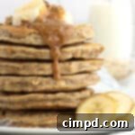 Wholesome Banana Nut Oat Pancakes 9 Whole Wheat Banana Nut Oat Pancakes by The BakerMama