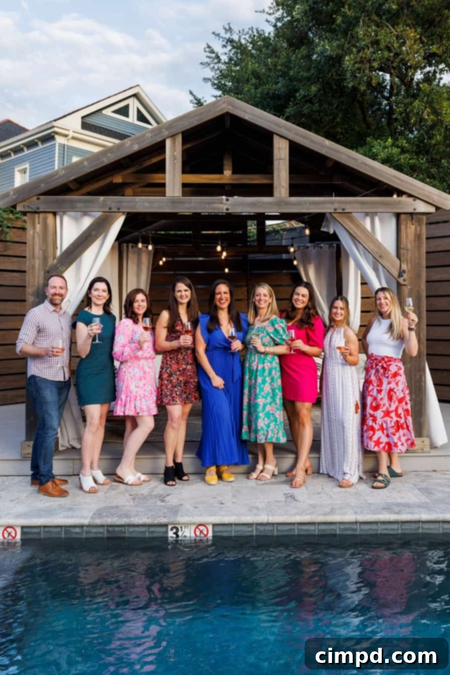 A group photo of diverse food bloggers at the Fresh Air Retreat, smiling and interacting in a relaxed setting.