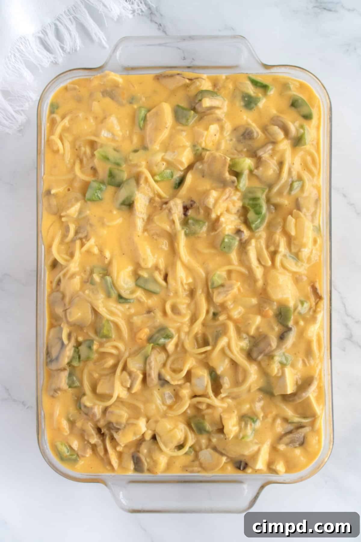 Homestyle Creamy Chicken Bake 6 Chicken Tetrazzini by The BakerMama