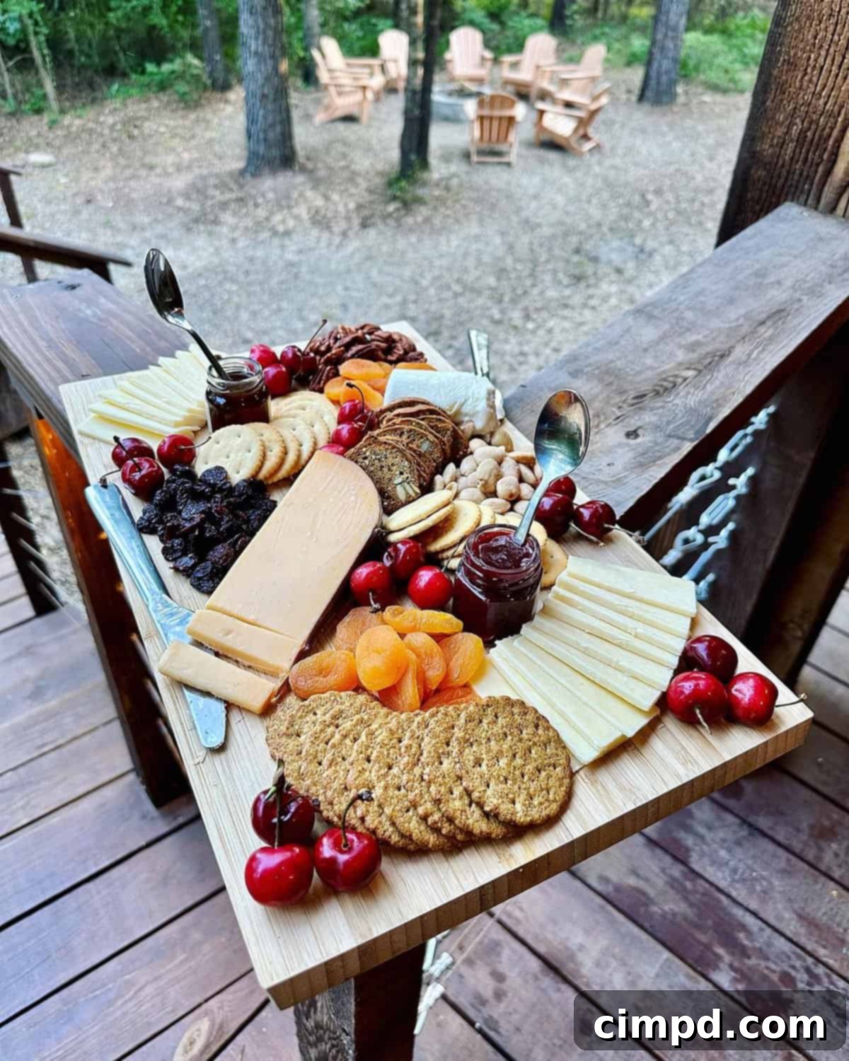 A beautifully arranged cheese board featuring a variety of cheeses, fresh and dried fruits, nuts, and crackers, perfect for a relaxed family gathering.