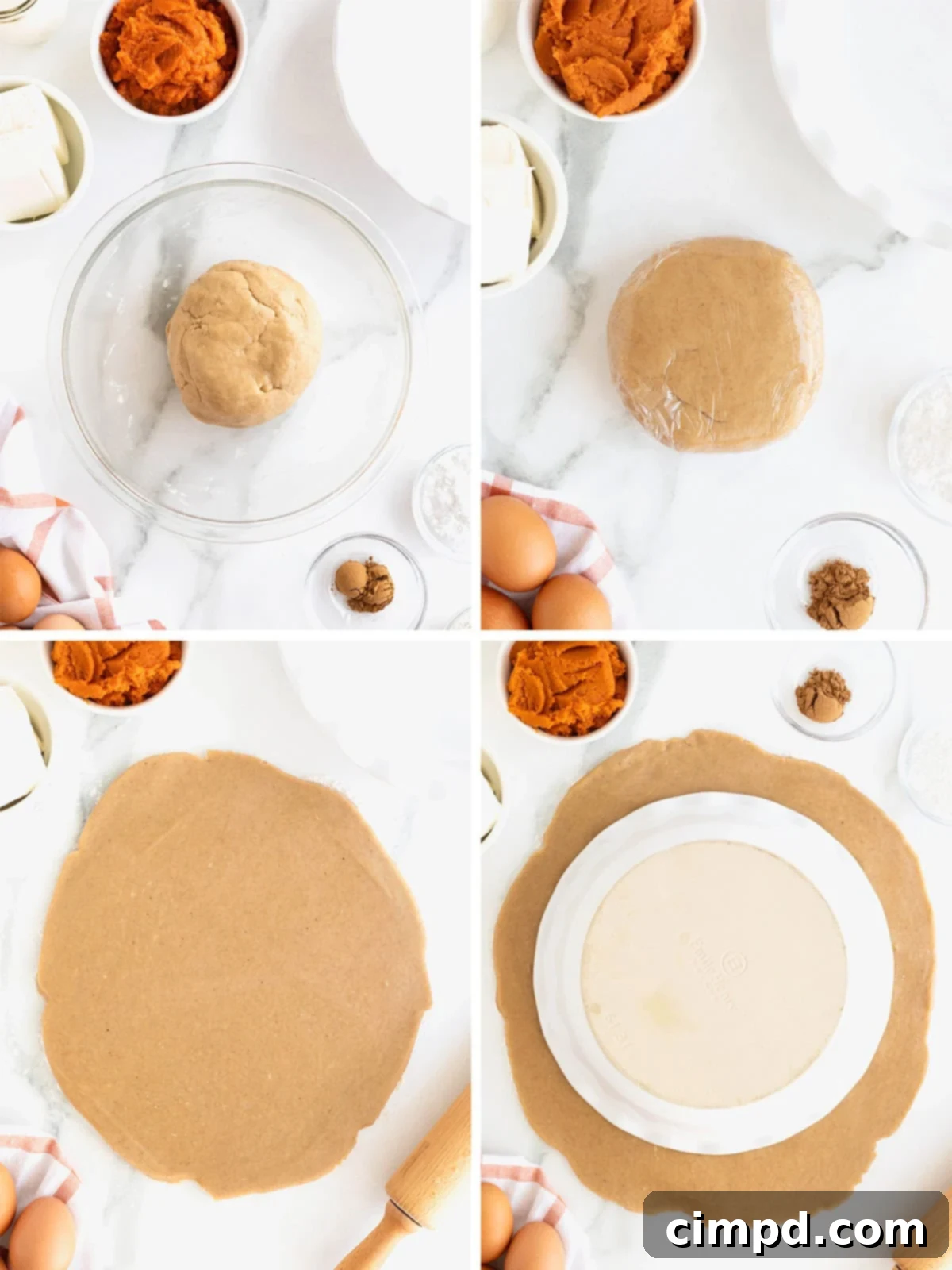 Steps to make pumpkin cream pie.