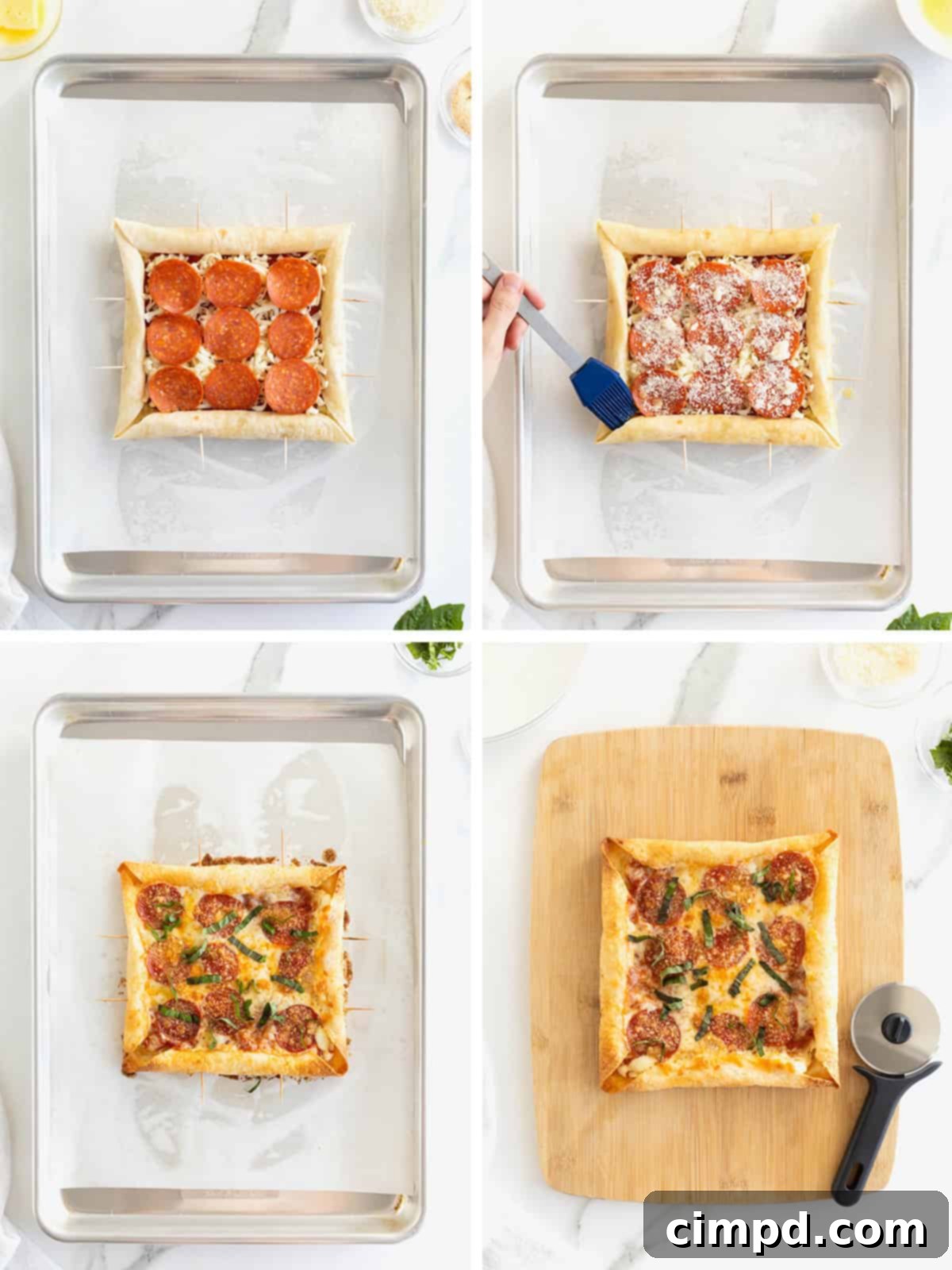 Tortilla Pizza with Stuffed Crust 8 Steps to make stuffed crust tortilla pizza.