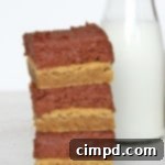 Brownie Batter Frosted Peanut Butter Bars