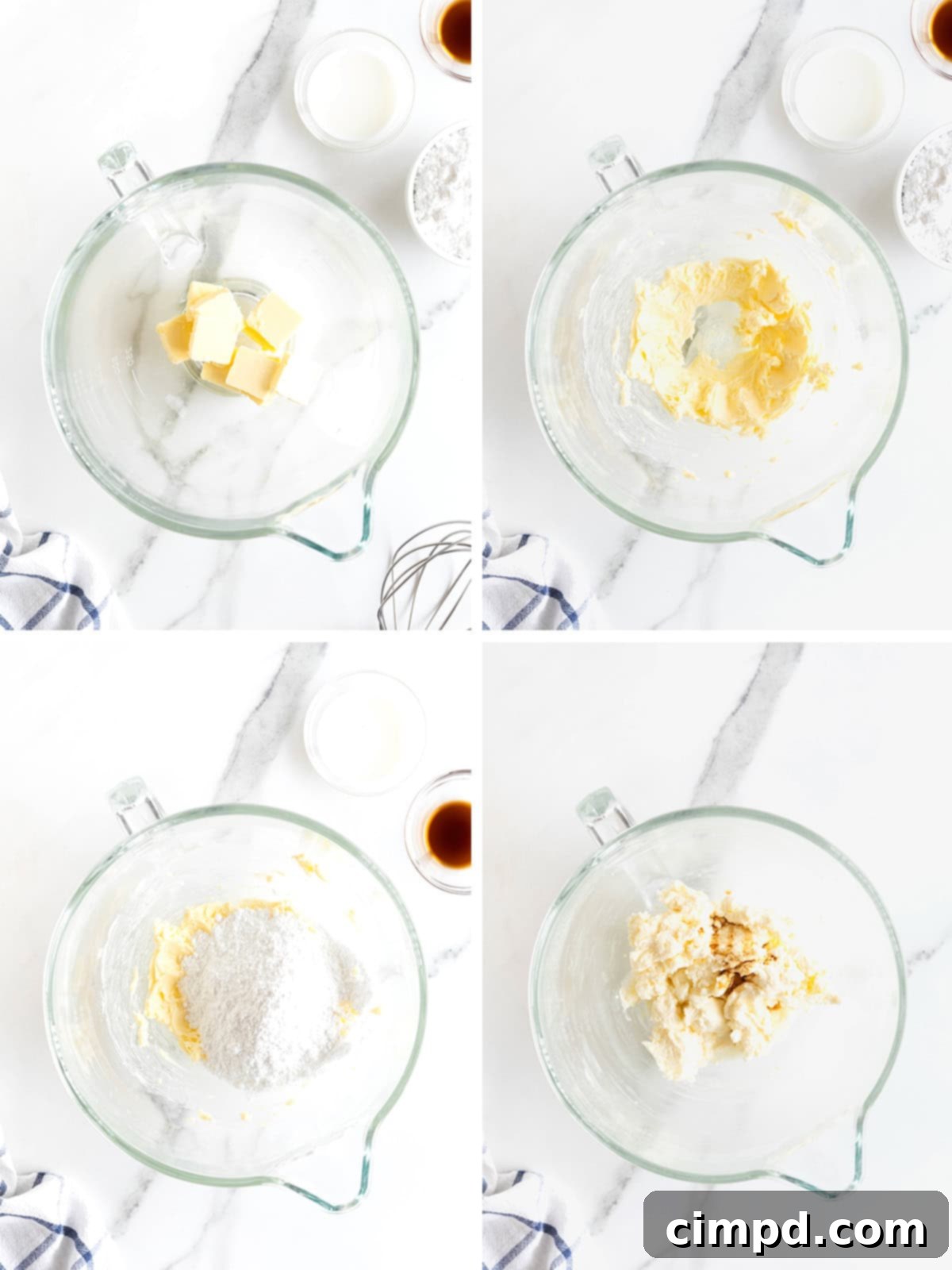 Foolproof Buttercream Frosting 6 Steps to make buttercream frosting.