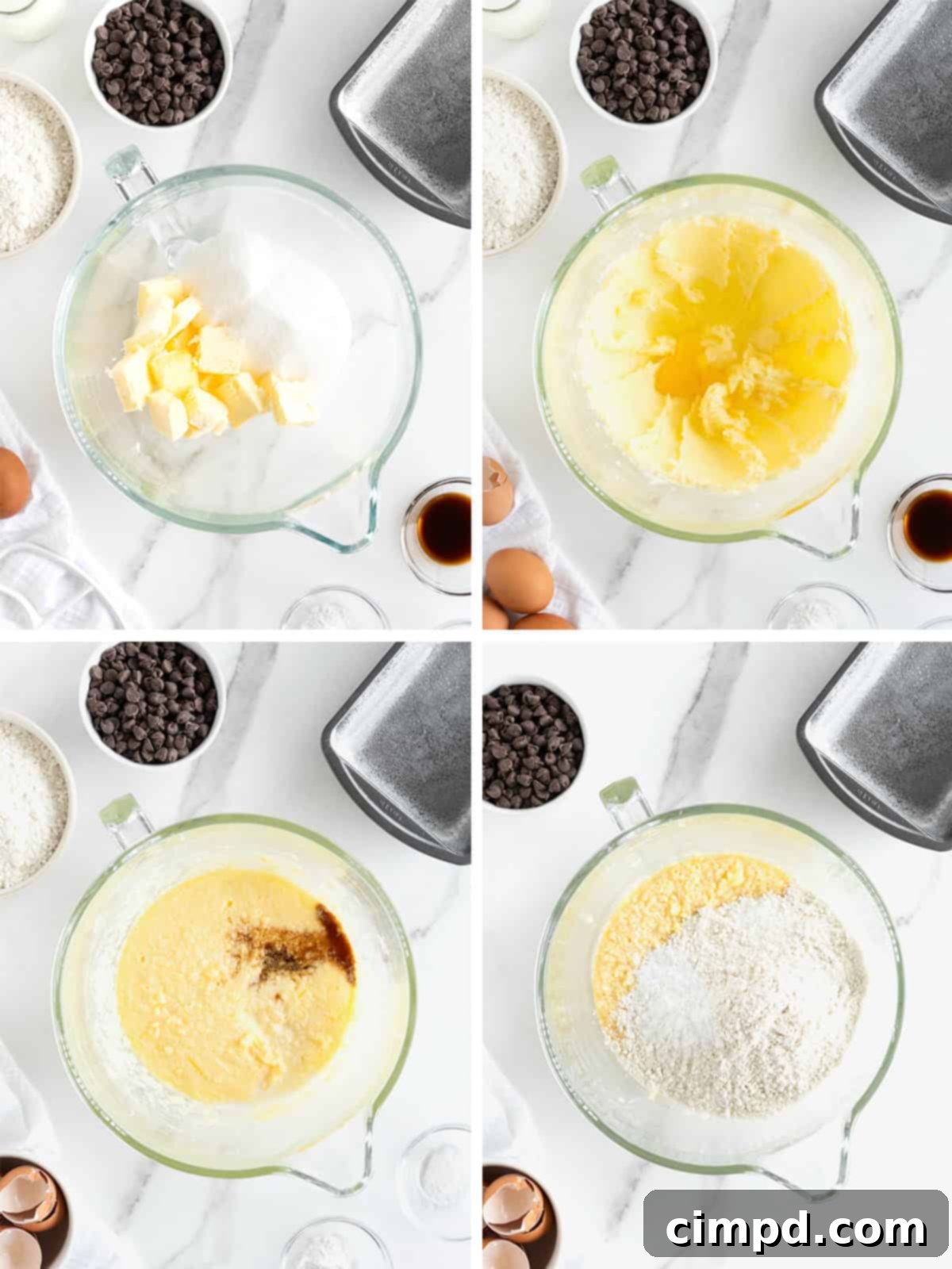 Decadent Chocolate Chip Pound Cake 6 Steps to make chocolate chip pound cake.