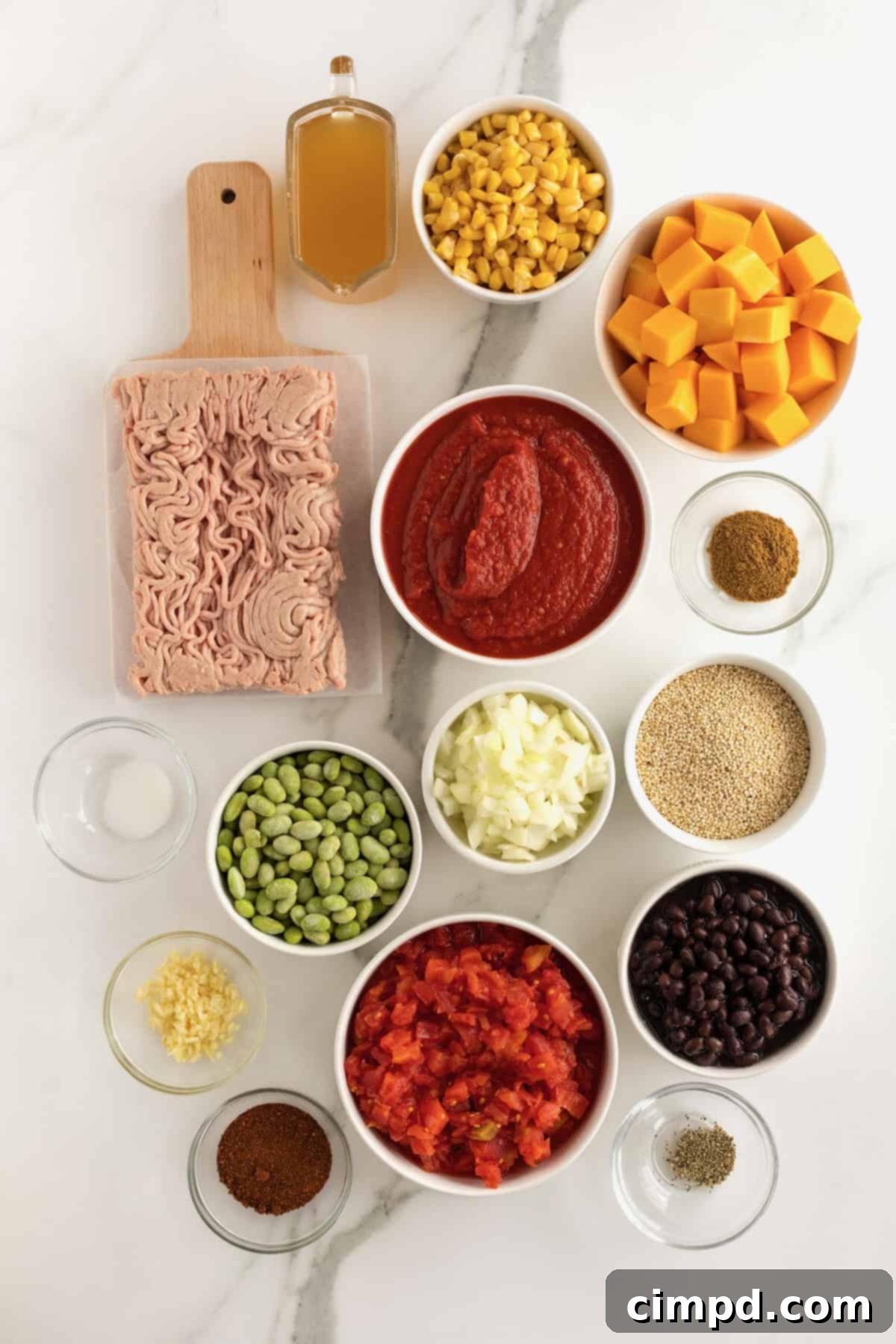 Ingredients for Turkey Quinoa Chili