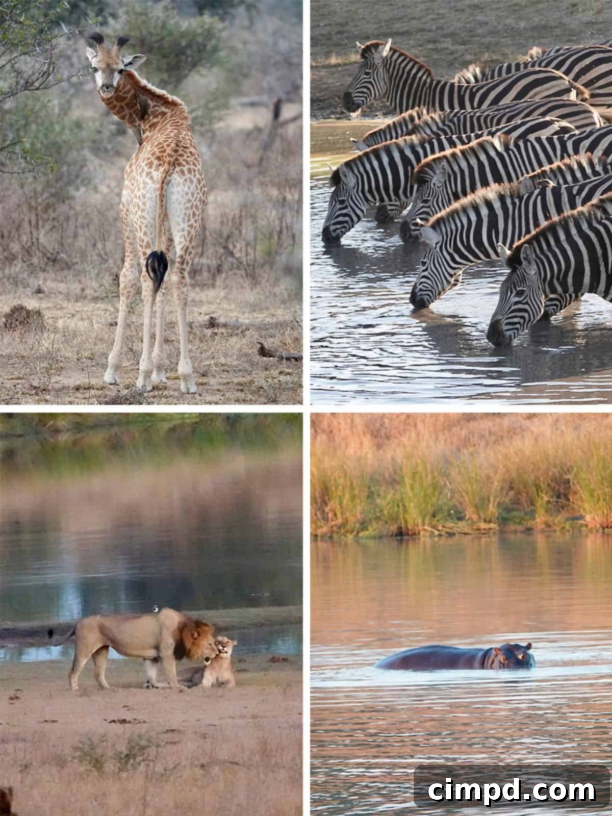 Exploring the Wonders of South Africa and Zambia 11 Wildlife collage featuring various animals seen on an African safari.